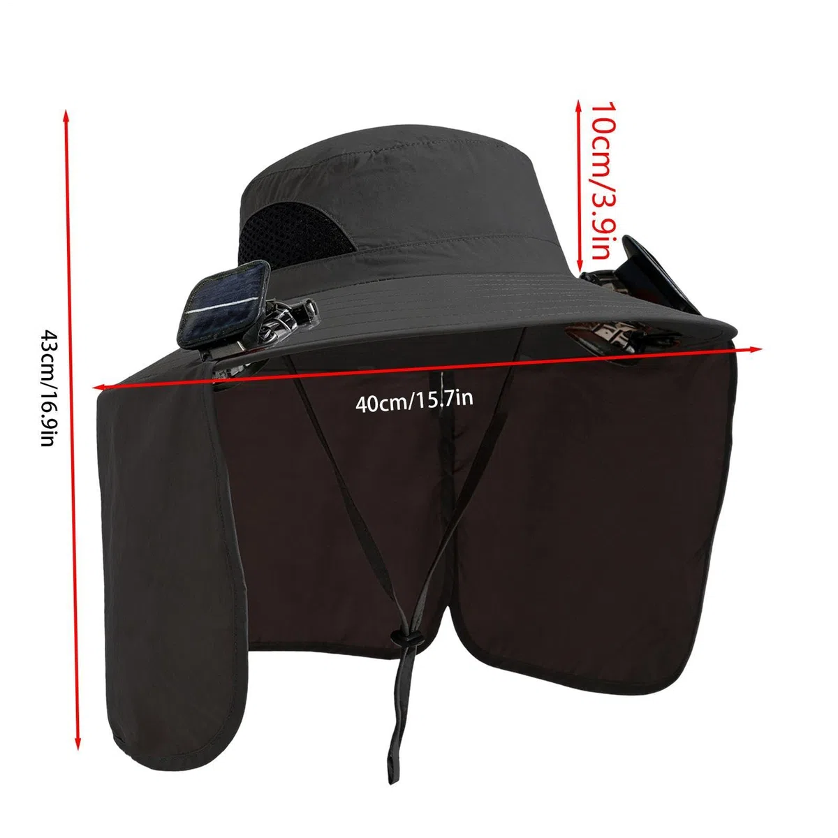 Sombrero solar con ventilador | Sombreros de ala ancha, sombreros solares plegables con 2 ventiladores solares para mujeres, para hombres, jardinería, senderismo, pesca, exterior, playa, viajes