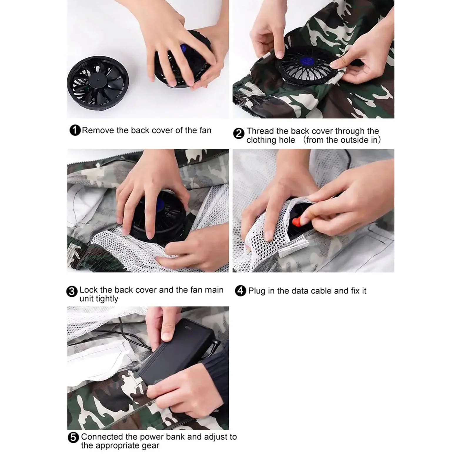Chaleco de Enfriamiento Portátil con Ventilador, Velocidades de Viento Ajustables