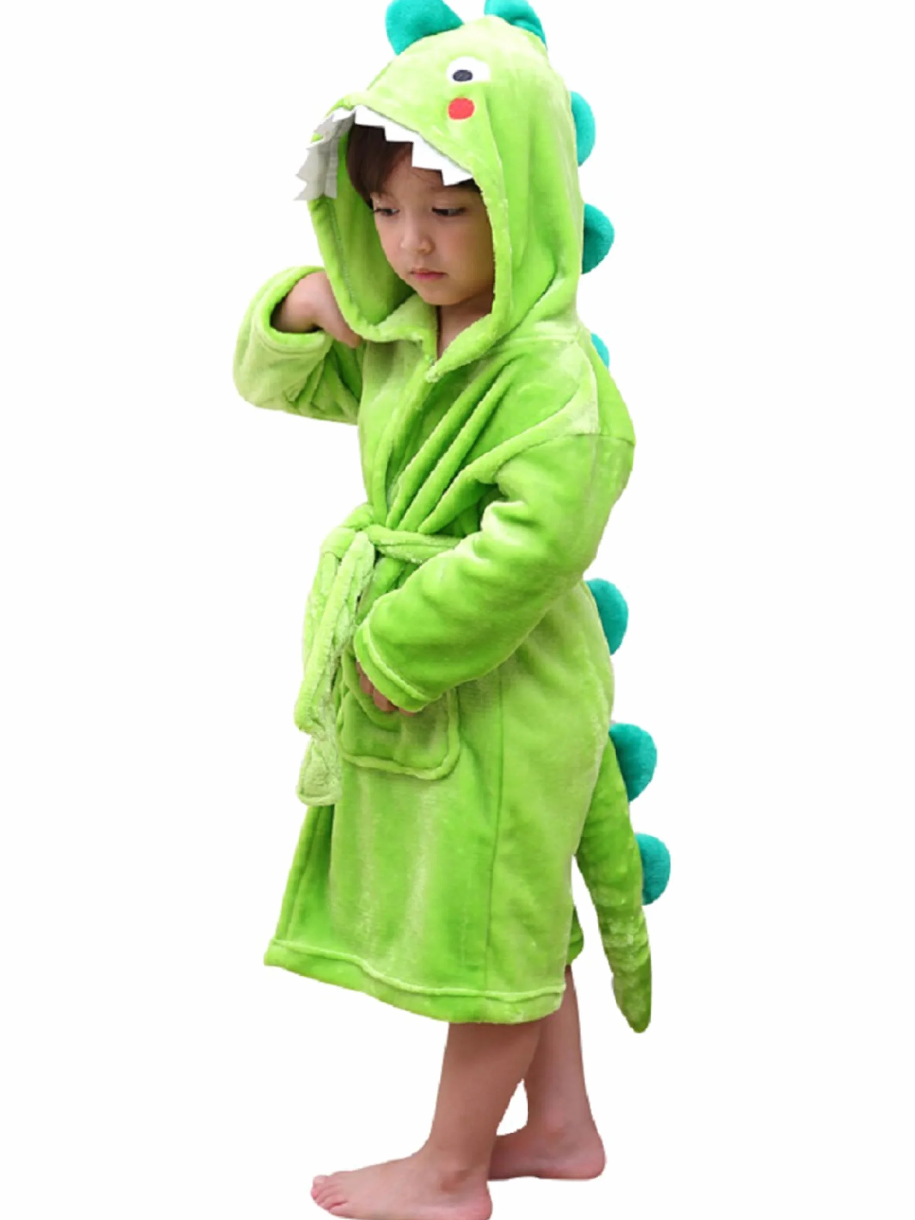 LOLANTA Albornoz con Capucha Niño, Suave Bata Casa para Niña, Ropa de Dormir Cálida 1-10 Años
