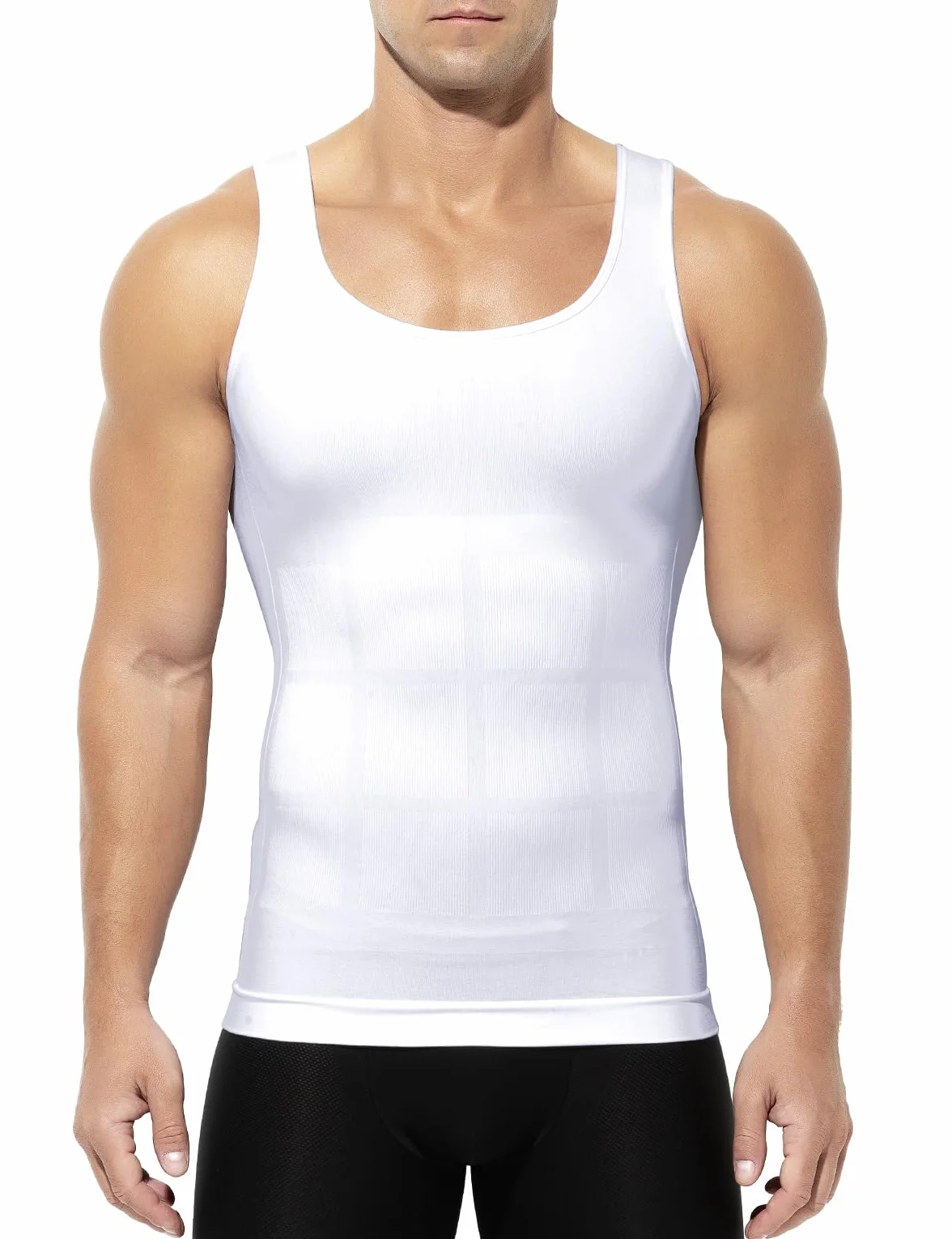 Casey Kevin Camiseta Reductora Hombre Faja Chaleco Camisa de Compresión Slim para Hombres