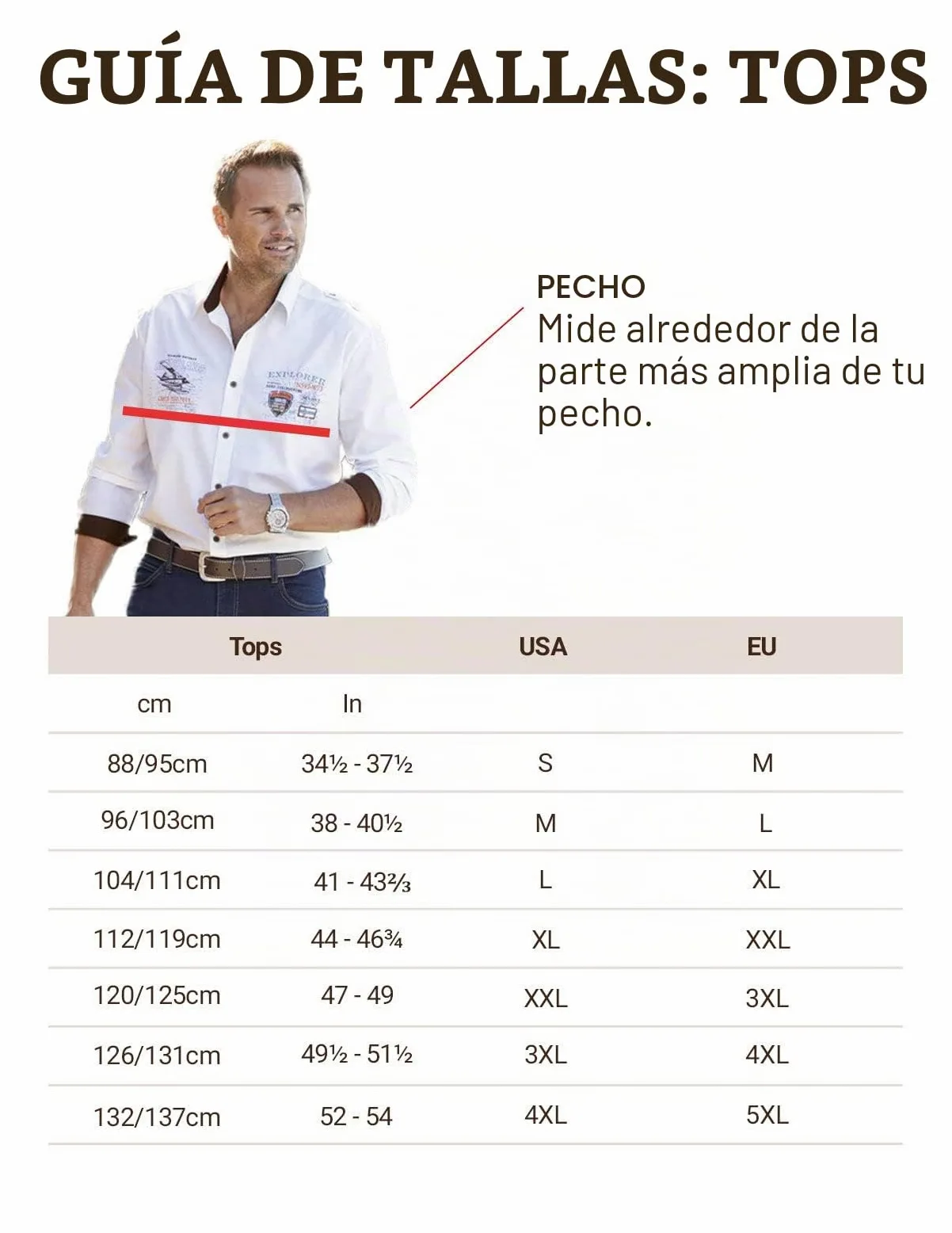 ATLAS FOR MEN - Pack de 5 CamisetasHombre Manga Larga - Disponibles en Tallas Grandes de la M a la 5XL