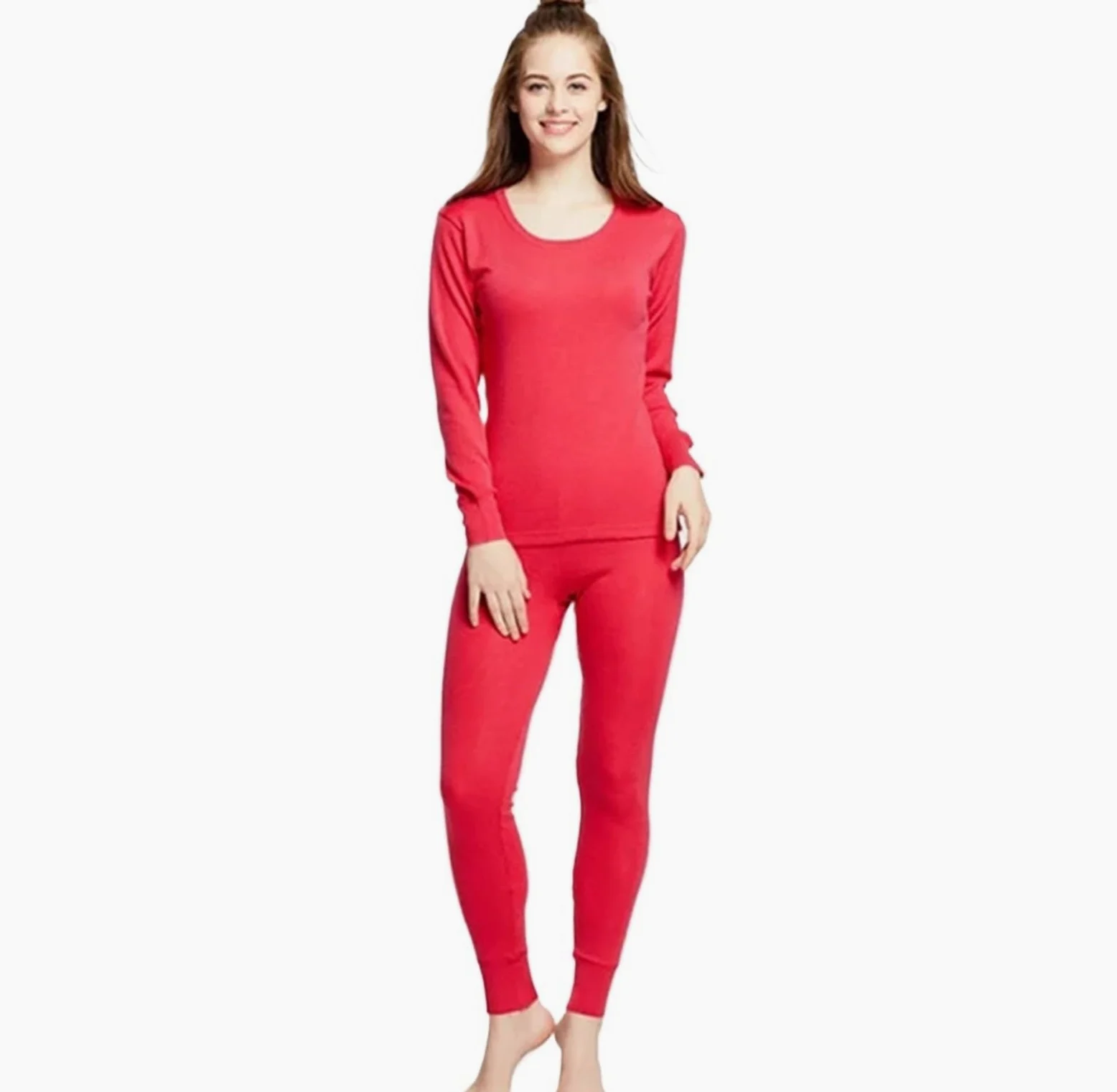 Ropa Interior térmica con Capa Base de Lana for Mujer, Conjunto lencería, Ropa, cálida Invierno para Esquí,Moto