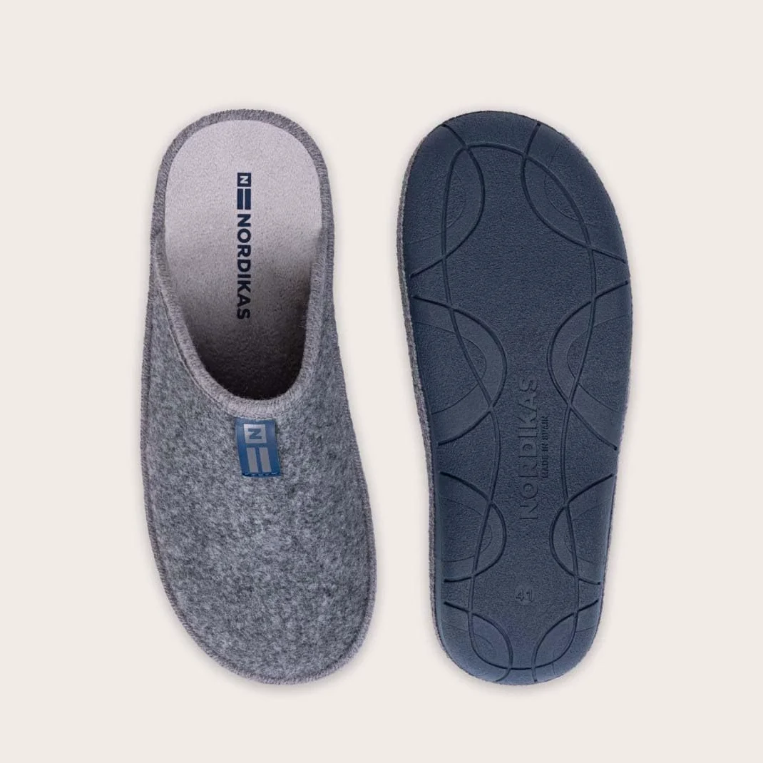 NORDIKAS - Zapatillas de Casa de Fieltro para Hombre Tirol Boreal - Zapatillas Nordikas Suaves y Cómodas - Pantunflas Antideslizantes Hechas en España - Calzado de Hogar Cálido y Ligero
