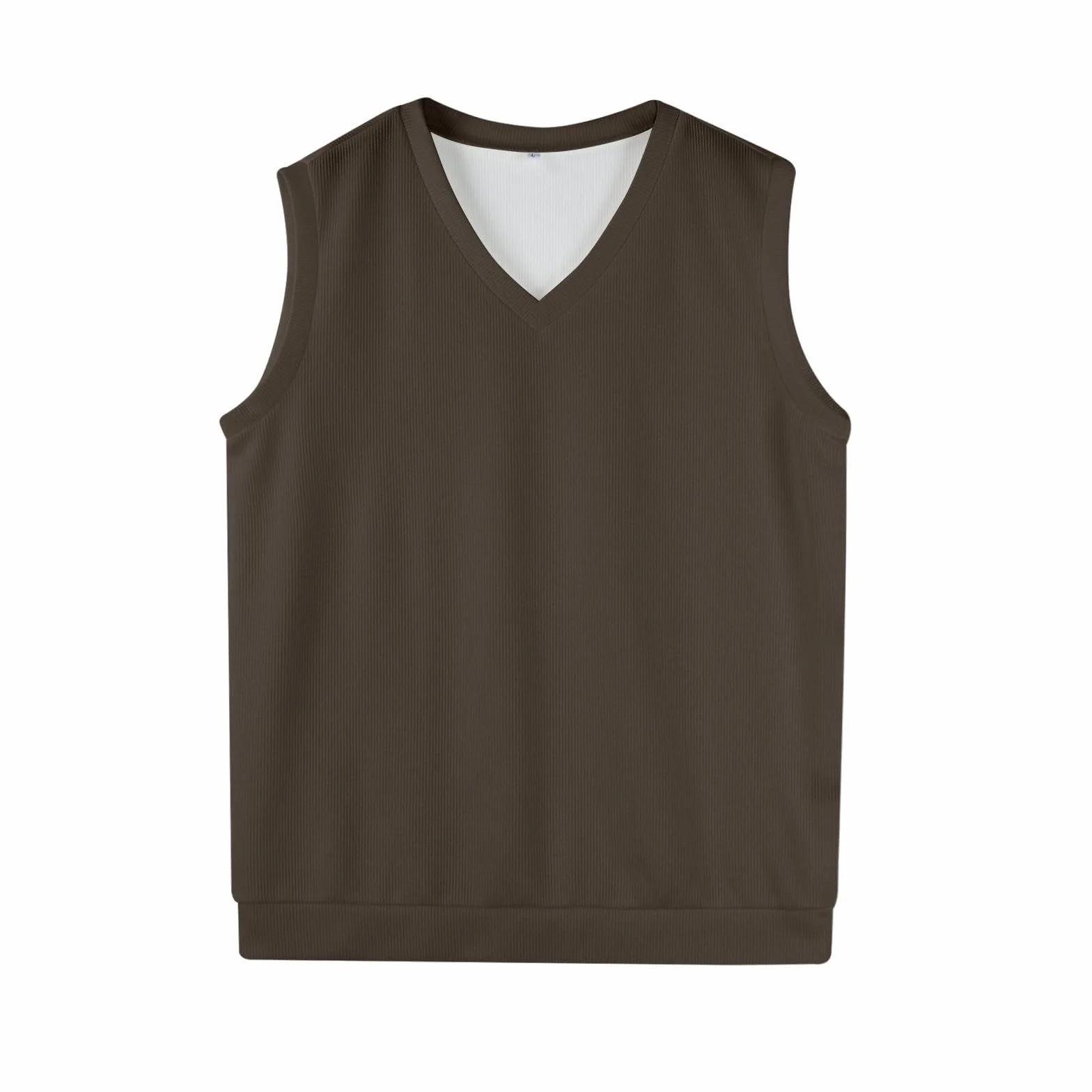 Jersey sin Mangas Hombre Invierno Chaleco Hombre Casual Algodon Suéter con Cuello en V Jerséis Esencial Chaleco de tejido de punto Hombre Traje Chalecos de Vestir Elegante de Fiesta Color