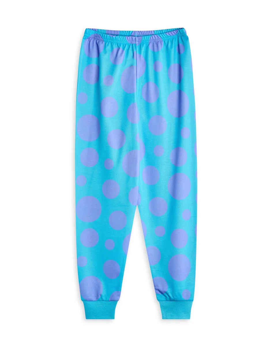 Disney Monster Inc Conjunto de Pijama para niños, Paquete de 2 | Niños Camiseta de Manga Larga con gráfico Sully & Mike y Pantalones de Pijama de Pernera Larga (Azul y Verde)
