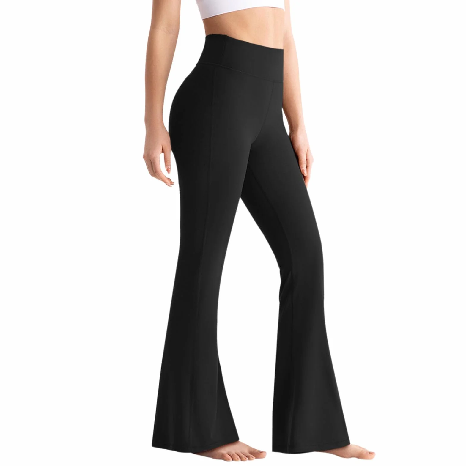 Pantalones de Yoga para Mujer Cintura Alta Pantalones Acampanados Bootcut Yoga Pants Casual Flared Leggings Deportivos Push Up Pantalones de Jazz Trabajo Fitness Entrenamient