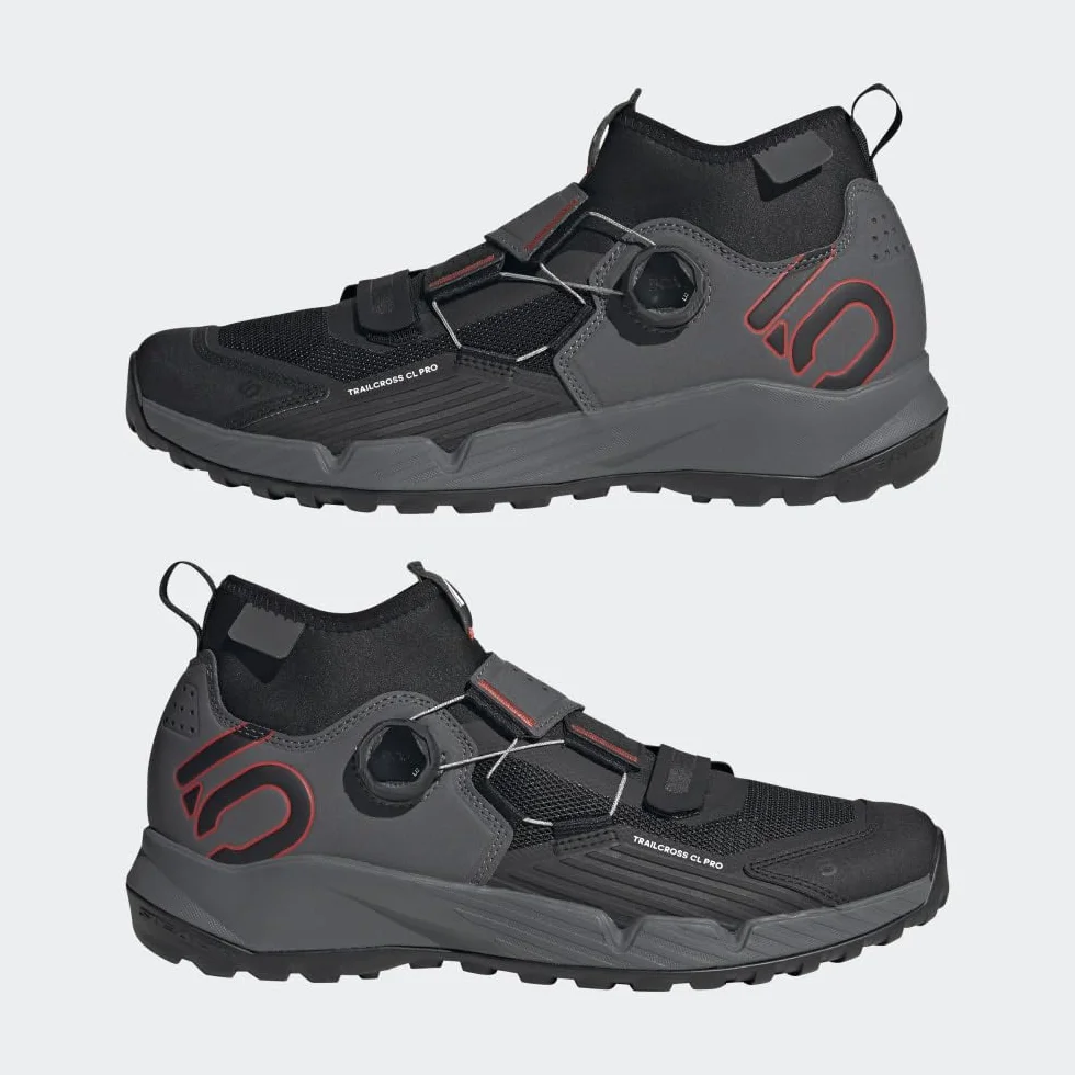 Adidas Five Ten Trailcross Pro Clip-in W Tenis de Bicicleta de montaña para Hombre, Grey Five/Core Black/Red