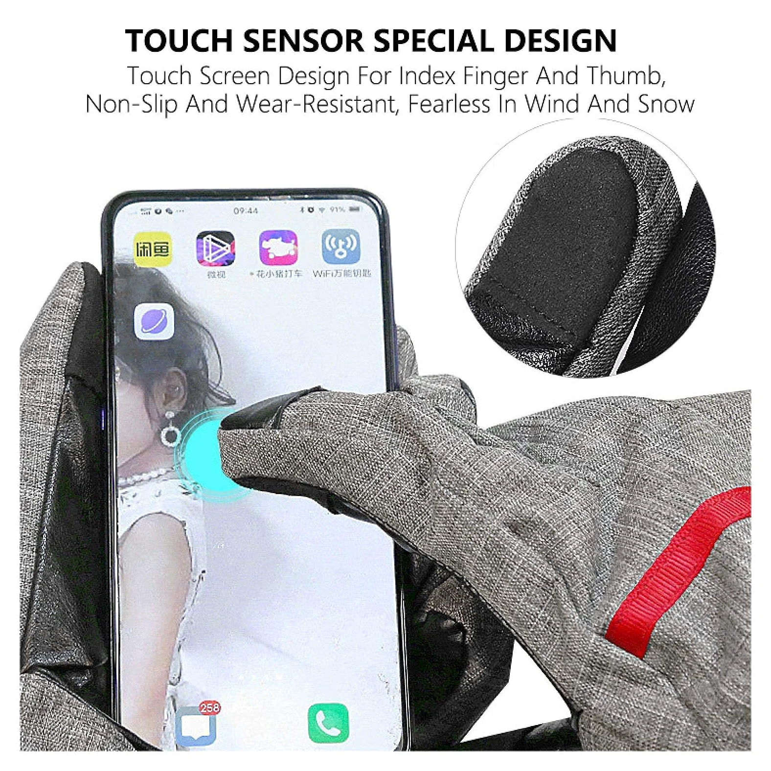 Guantes Térmicos, Baterías Recargables Guantes Térmicos para Hombres Mujeres, 3 Niveles de Calentamiento, Guantes Impermeables y Cortavientos, Ciclismo Motocicleta Senderismo Esquí