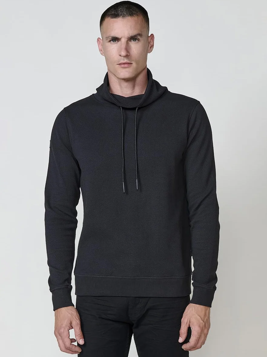 Koroshi Sudadera Hombre Cuello Alto con Cordón Ajustable 2521SU32