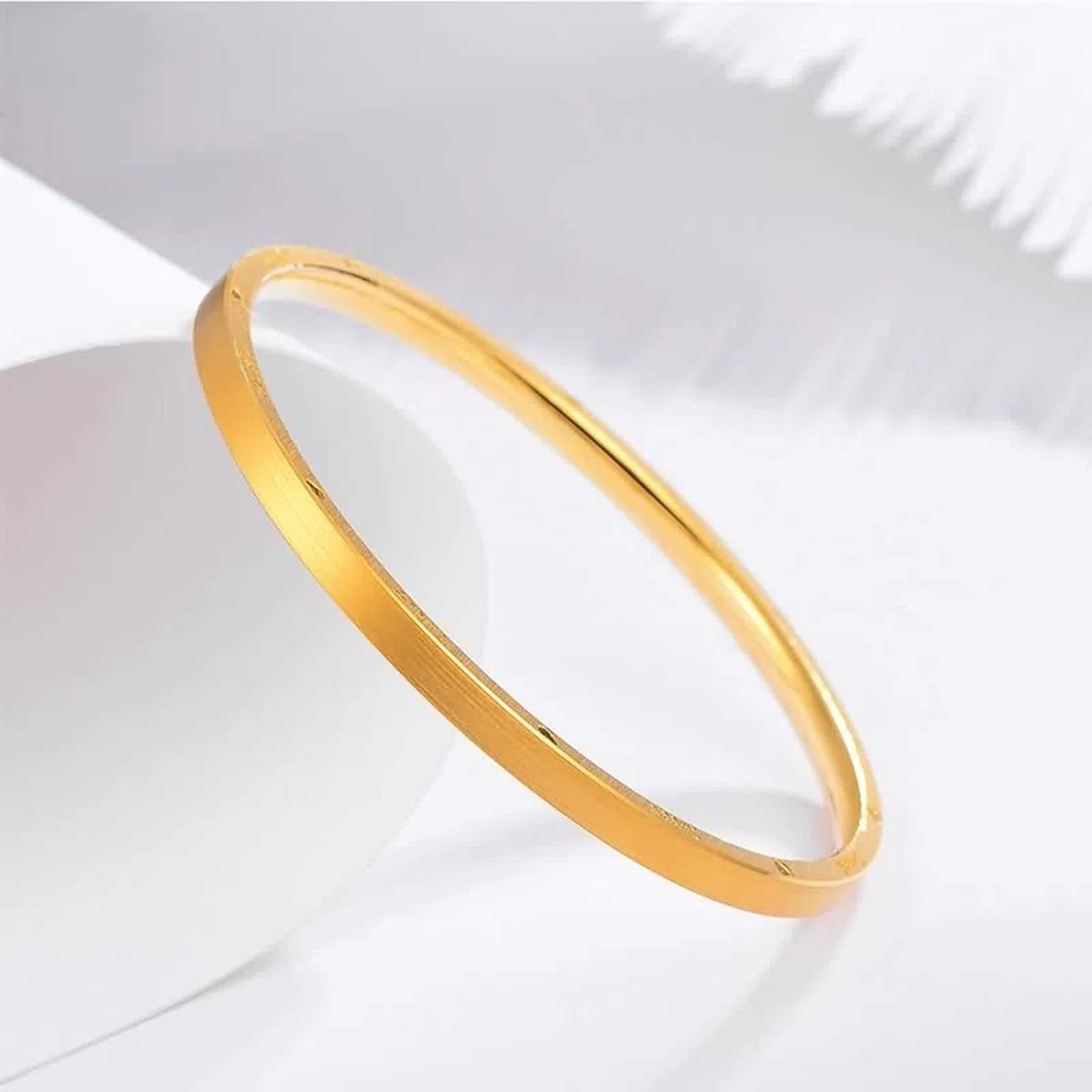 Gualiy Elegante pulsera de oro amarillo de 18 quilates para mujer, pulsera grabada con patrón aleatorio, 6 inch, Oro amarillo, No es una piedra preciosa