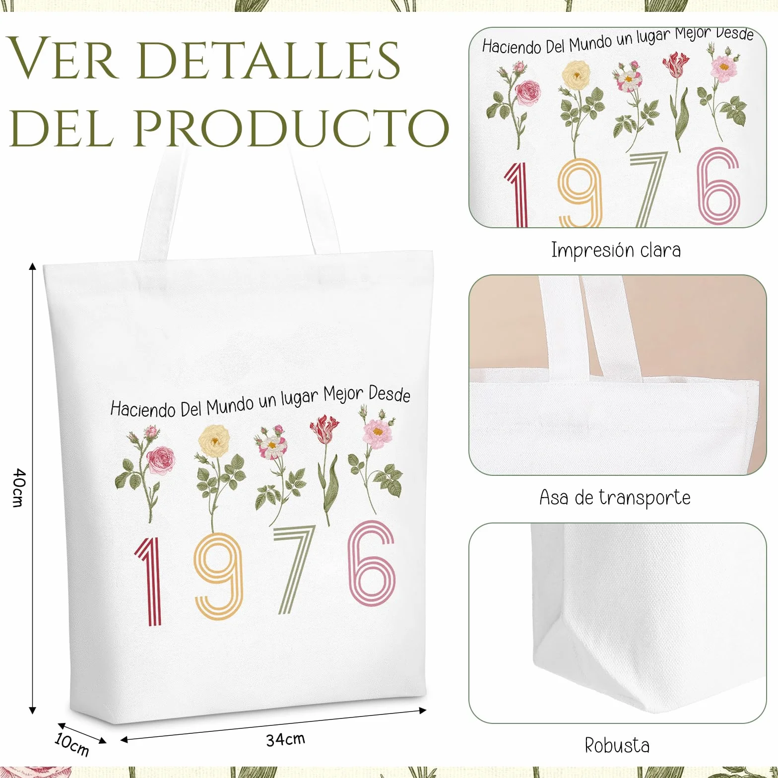 Xuniea Regalo Cumpleaños para Mujer, Bolsa de Maquillaje Arcoíris, Bolsa de Lona, Llavero de Acero Inoxidable, Regalo para Cumpleaños Aniversario Despedida Navidad (50 Años)