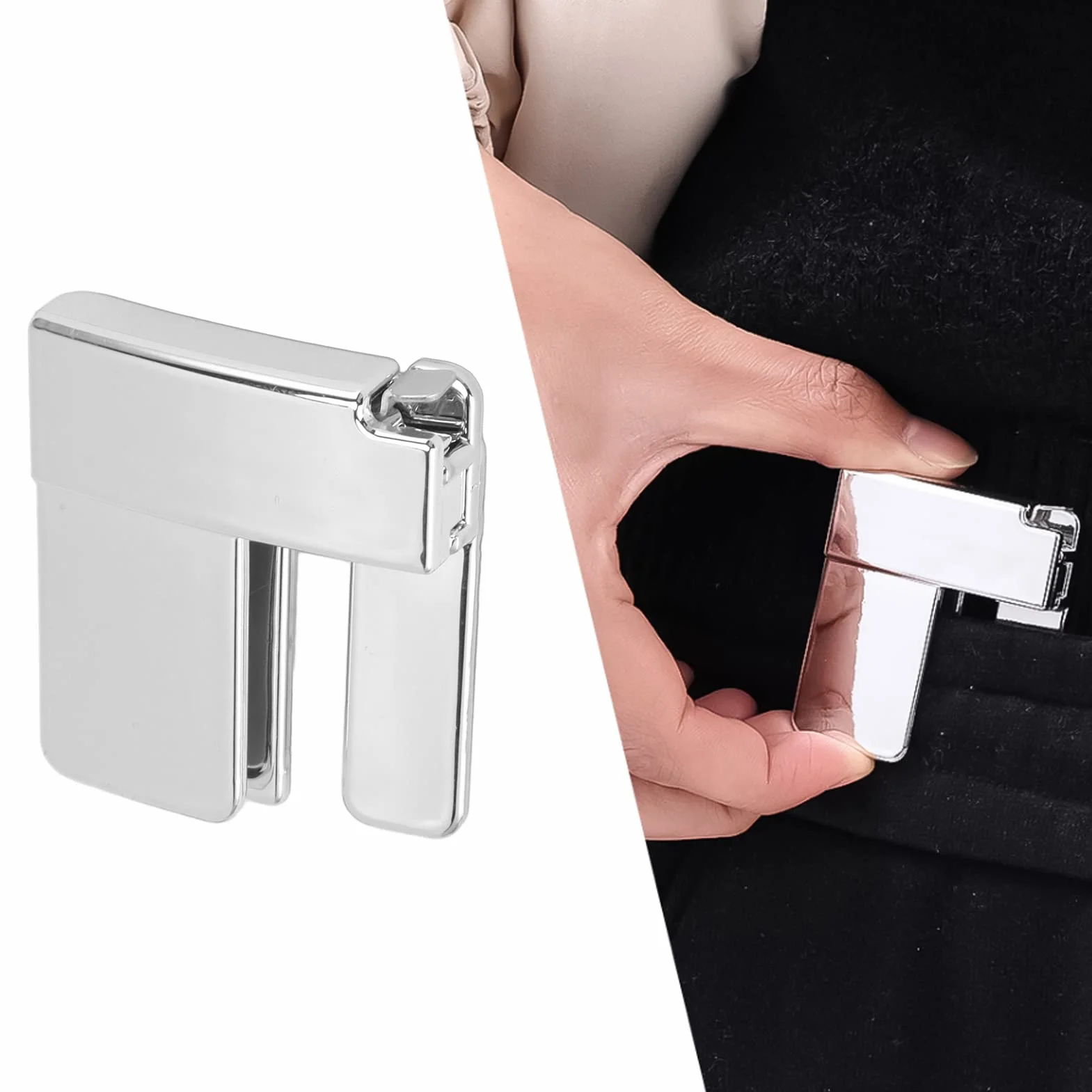Yosoo Health Gear Ajustador de Cintura para Pantalones, Hebilla de Cintura Decorativa, Hebilla de Clip de Cinturón Multifunción para Pantalones, Faldas de Jeans, Ajuste Perfecto, Clip Instantáneo