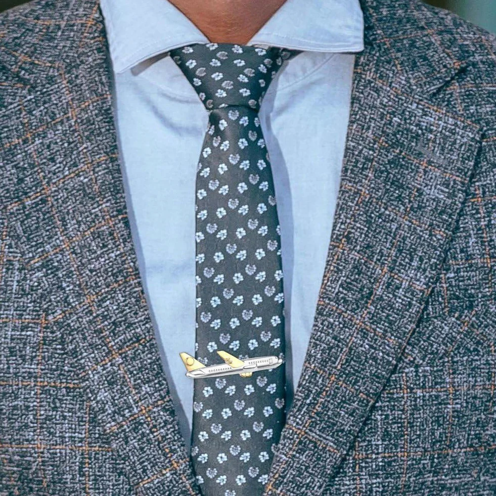 Pinza De Corbata para Hombre, Pinza De Corbata De Avión, Novedosa, Pinza De Corbata De Avión, Regalo para Aniversario De Boda, Negocios