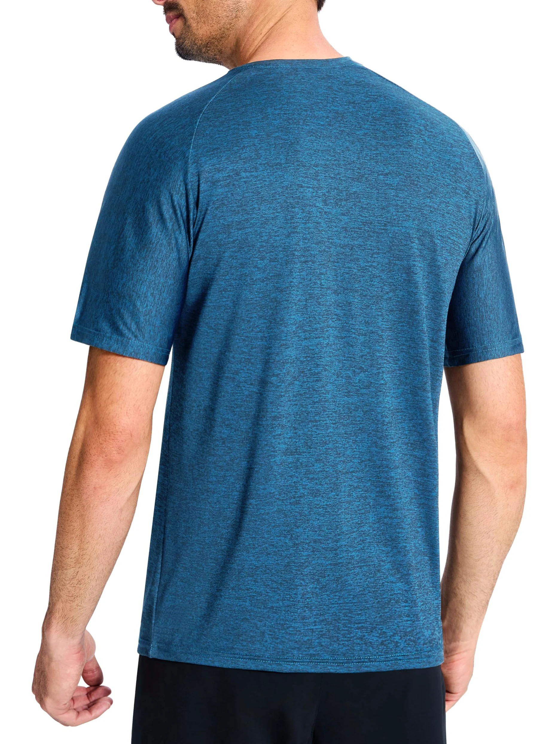 Paquete de 3 camisetas de secado rápido que absorben la humedad para hombre, ligeras y transpirables, camisetas deportivas para gimnasio, correr, manga corta