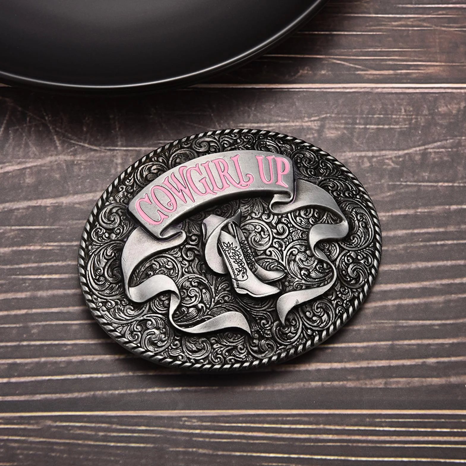 MASOP VOGU Cowgirl Up Belt Western Cowgirl Rodeo Cinturón Hebillas para mujeres y niñas, accesorio de mezclilla de moda