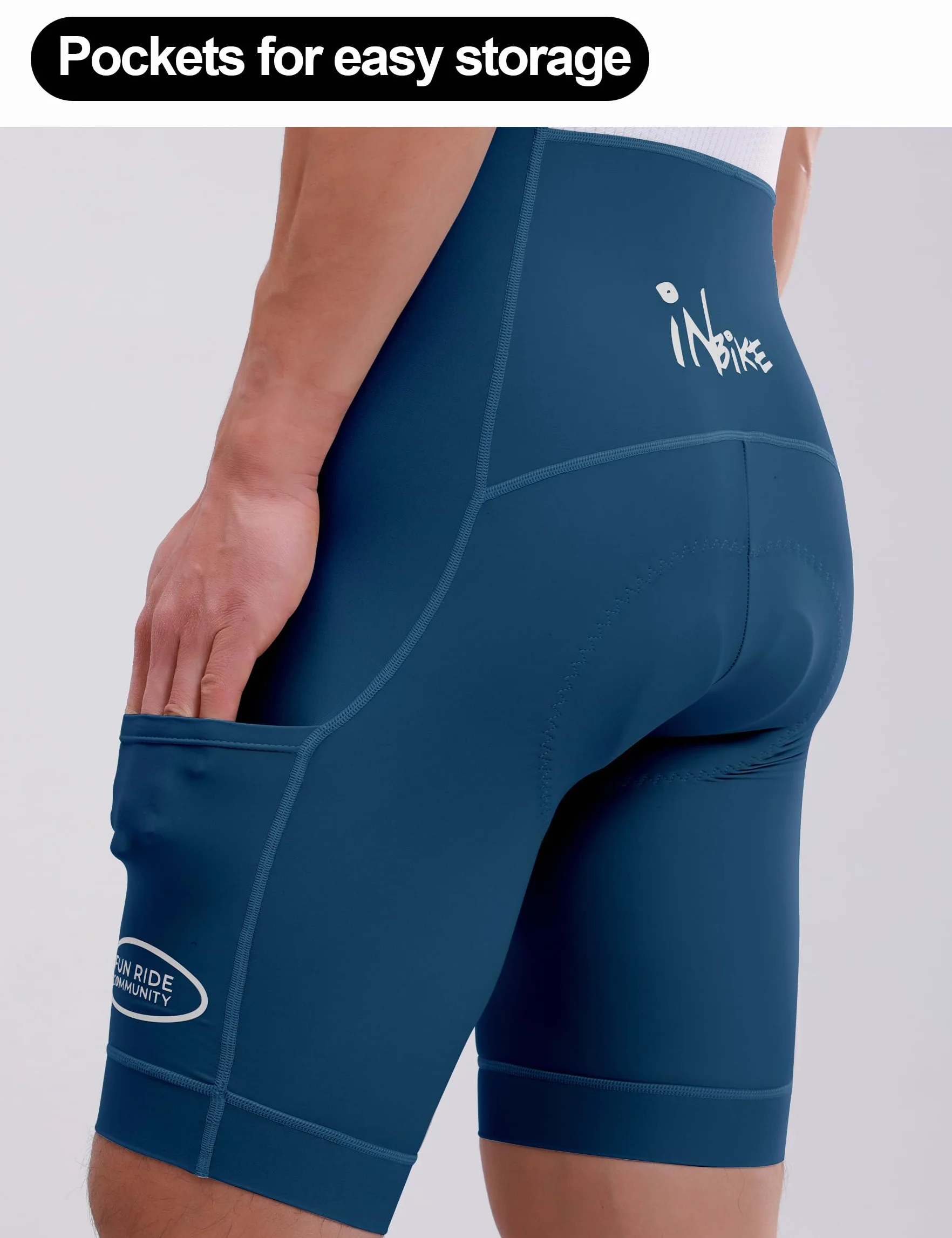 INBIKE Culote Corto Ciclismo Hombre MTB Transpirable Elástico