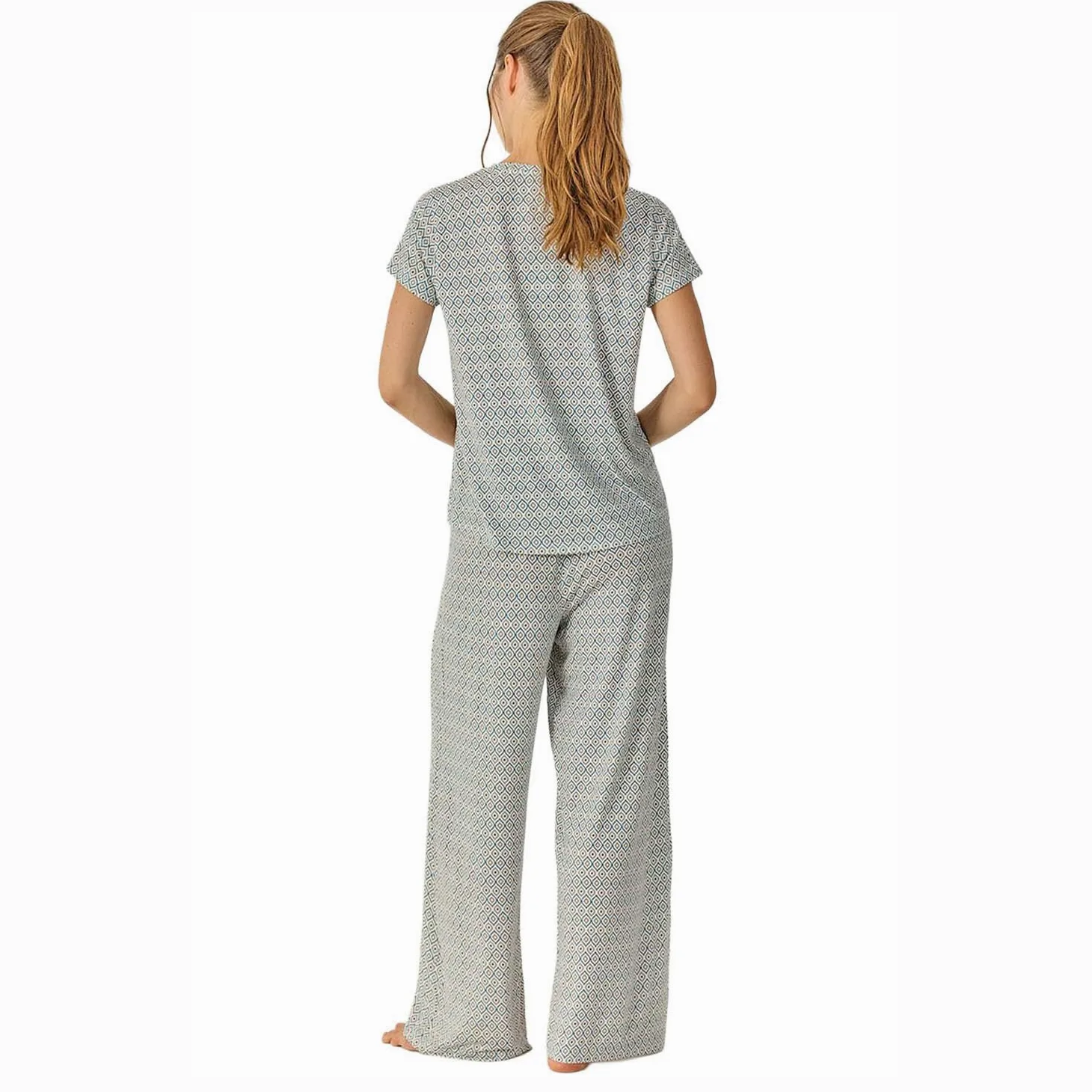 J&J Brothers Pijama Mujer Verano con Pantalón Largo Fluido JJB28