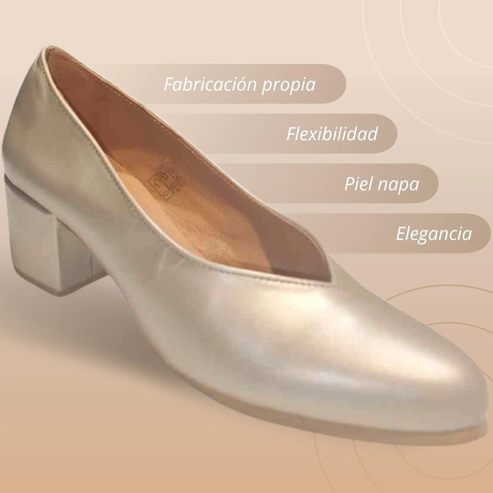 Zapatos de Salón para Mujer Cómodos 24 Horas, Zapatos de Piel Fabricación Propia Hecho en España, Tacón Bajo, Calidad y Estilo Clásico, para Azafatas y Profesionales