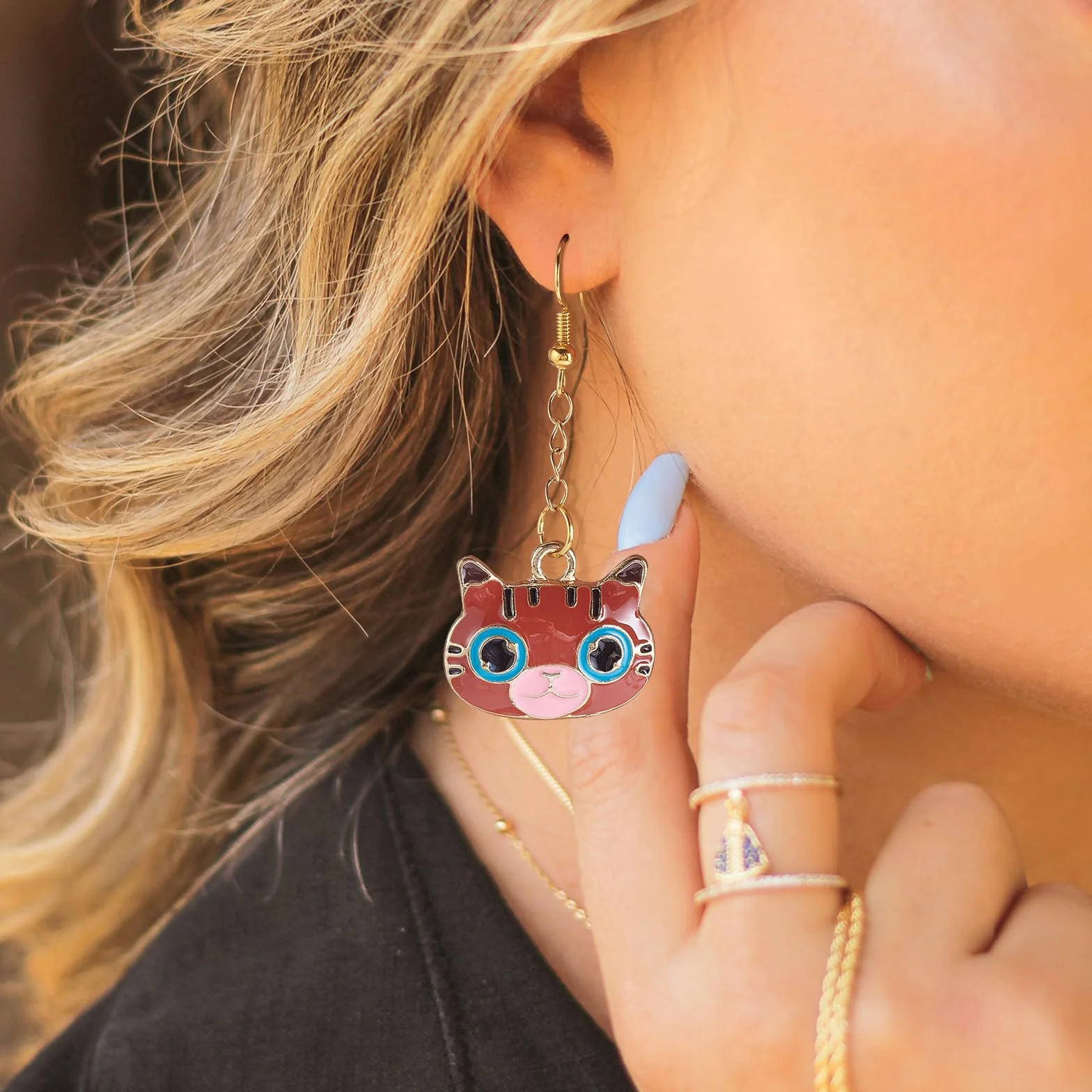 18 Pieza de Colgante de Gato Esmaltado, Colgante de Esmalte de Aleación de Animal Lindo, Color Mezclado para Joyería, Collar, Pendientes, Pulseras, Manualidades