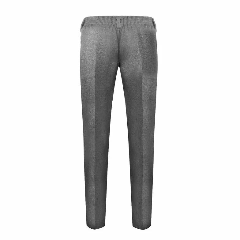 L S U Pantalones escolares ajustados niños cremallera clip uniforme 6/7-15/16 años medio elástico