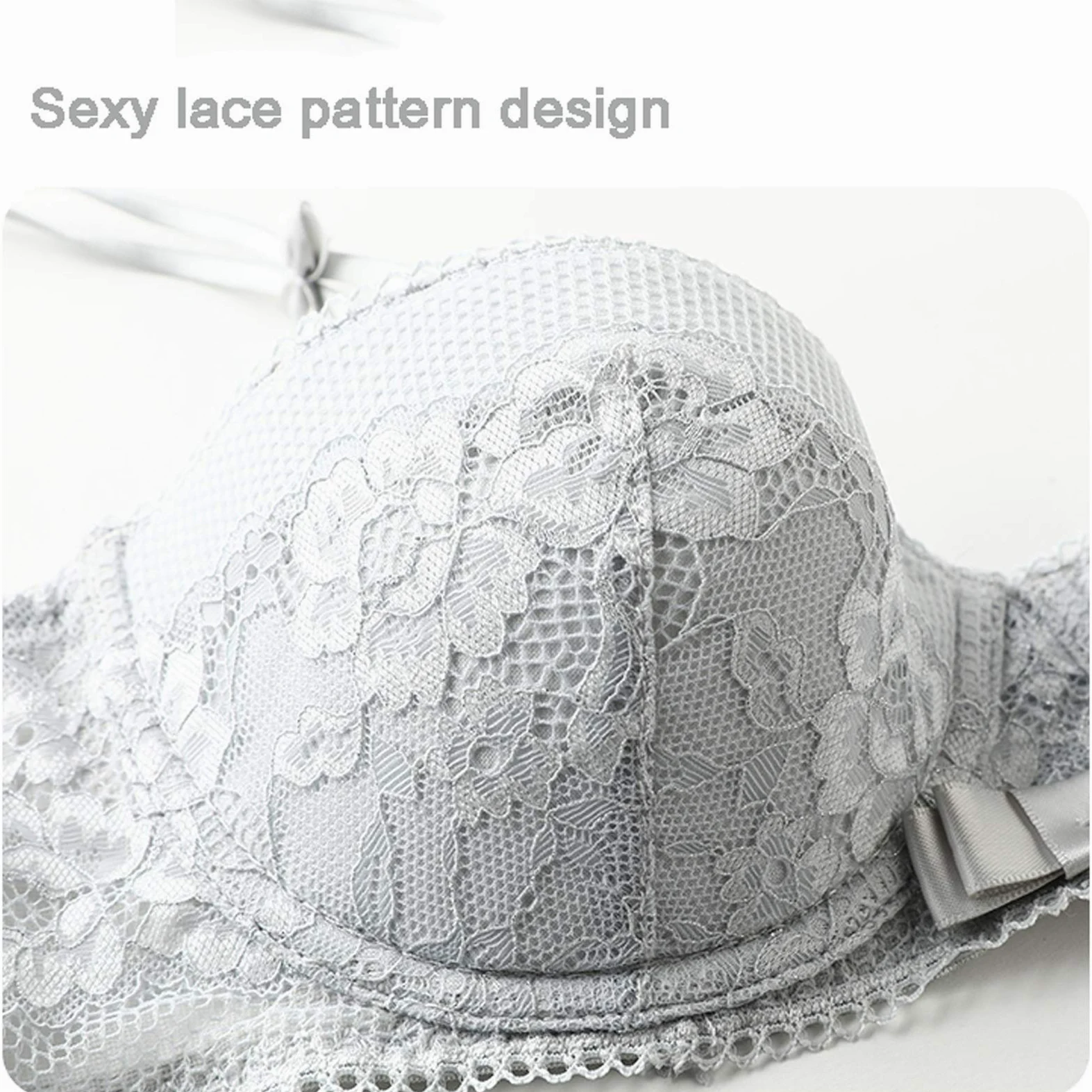 Sujetador de balconette para mujer, clásico con aros, bandeau, encaje, sexy, para mujer, ropa interior