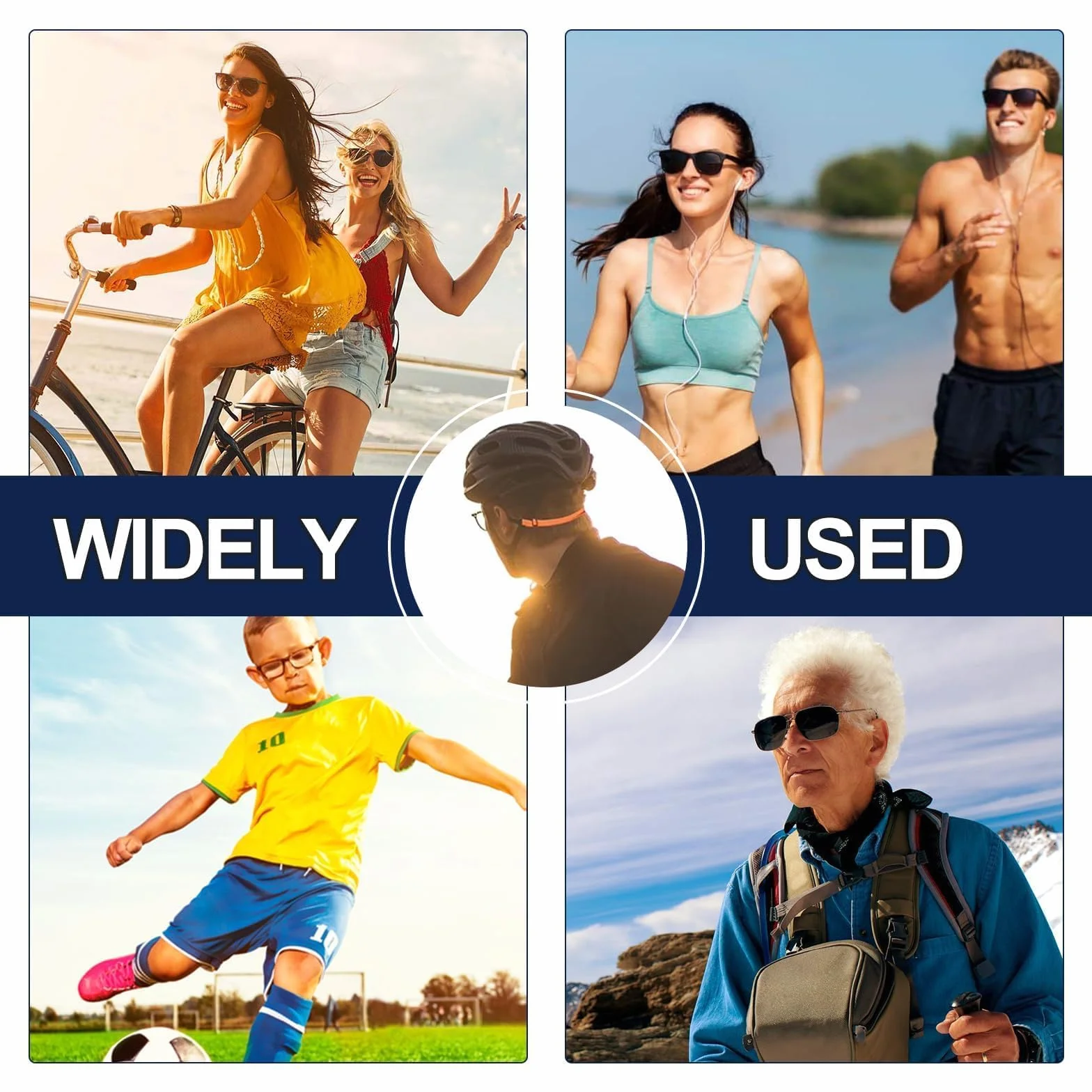 Qufiiry Cordón para Gafas Ajustable, Correa Elástica de Retención Universal, Deportivas y Gafas de Sol
