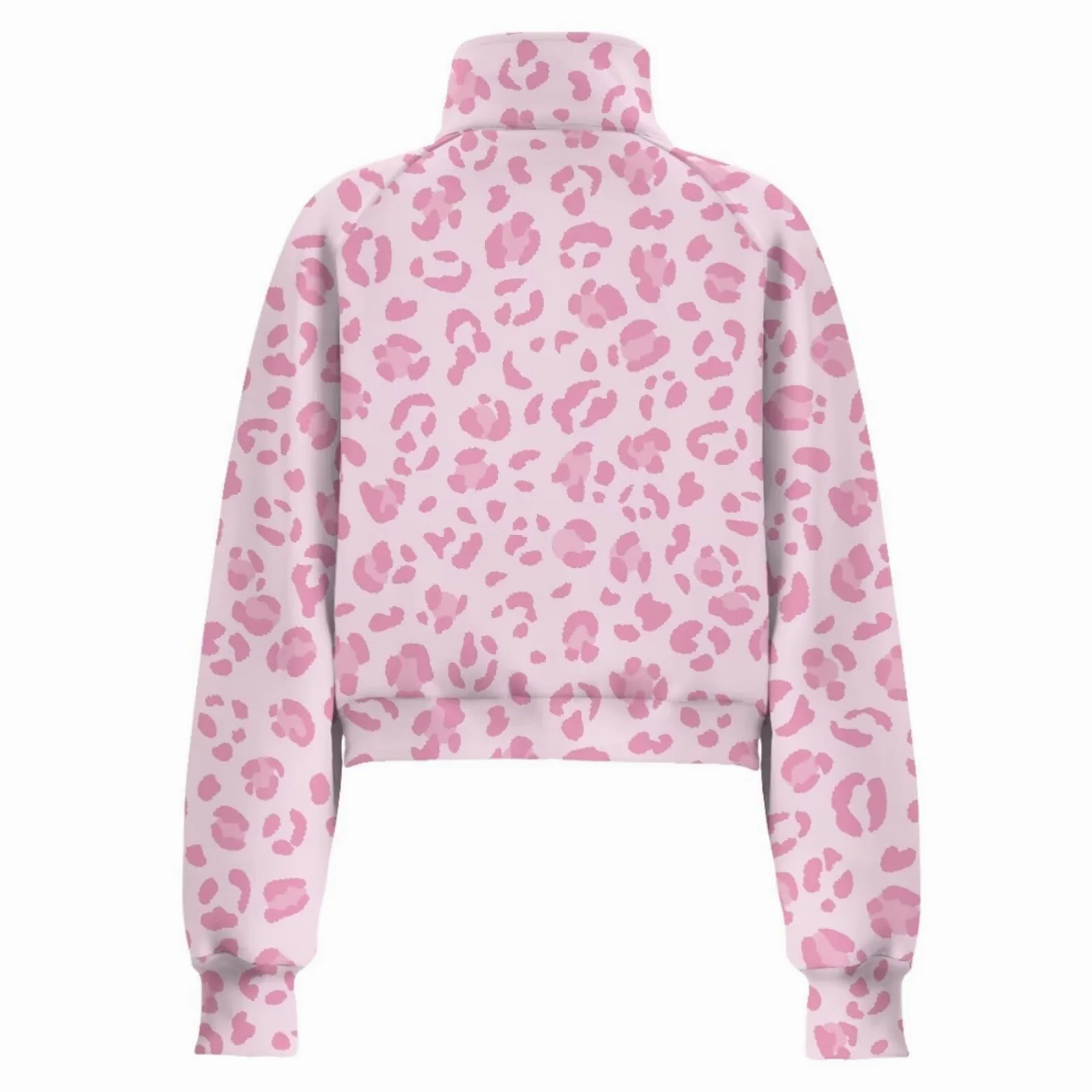 Poceacles Sudadera corta con media cremallera para mujer, con agujero para el pulgar, manga larga, sin capucha, cuello alto falso