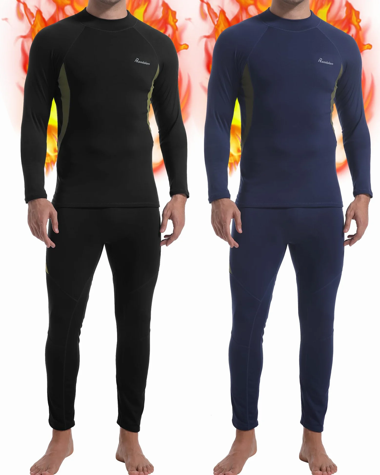 romision Ropa Interior térmica para Hombre, Ropa Interior Funcional, Forro Polar Interior, Ropa Interior de esquí, Conjunto de Ropa Interior térmica Suave
