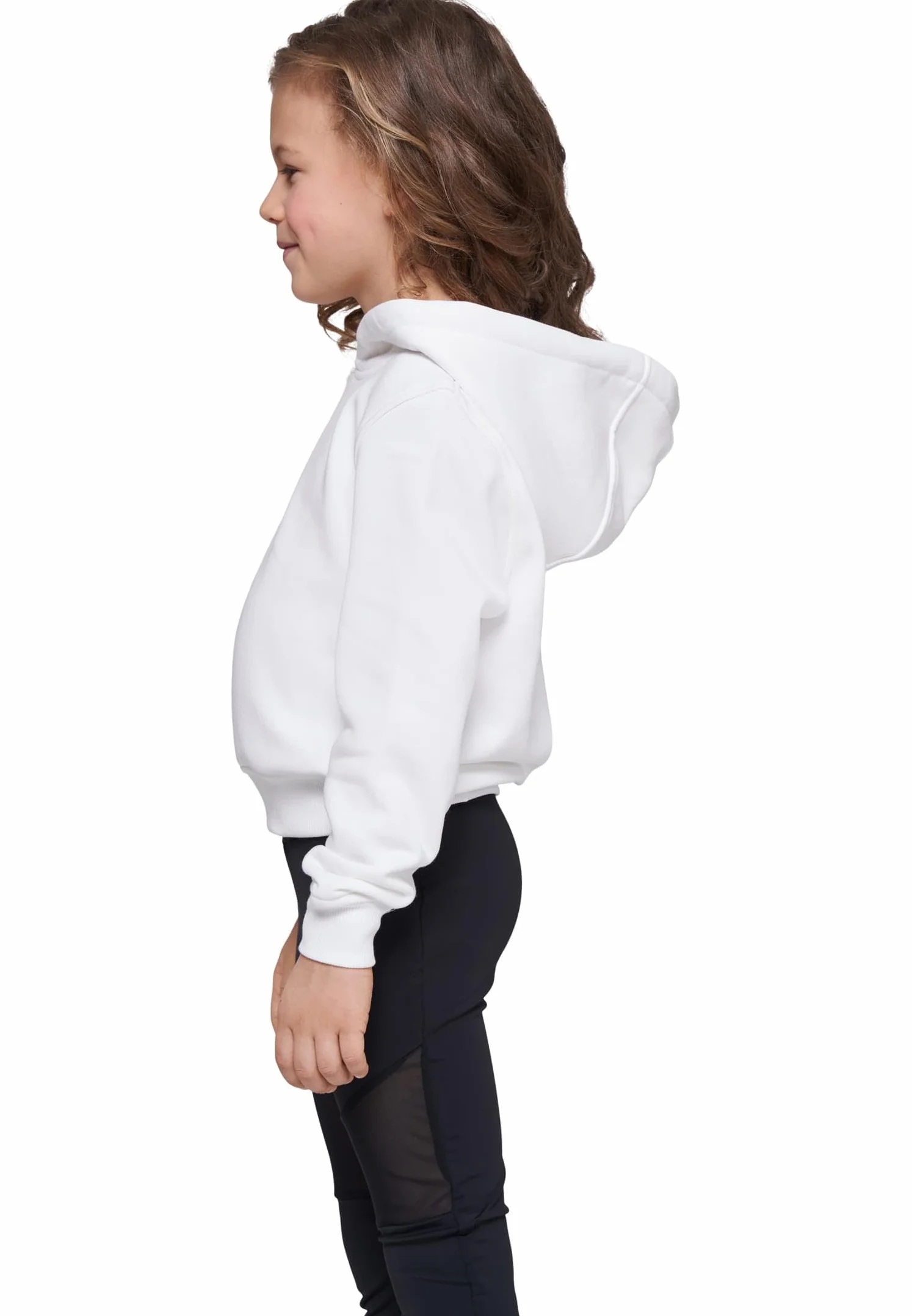 Build Your Brand Girls Cropped Sweat Hoody Sudadera con Capucha Niñas