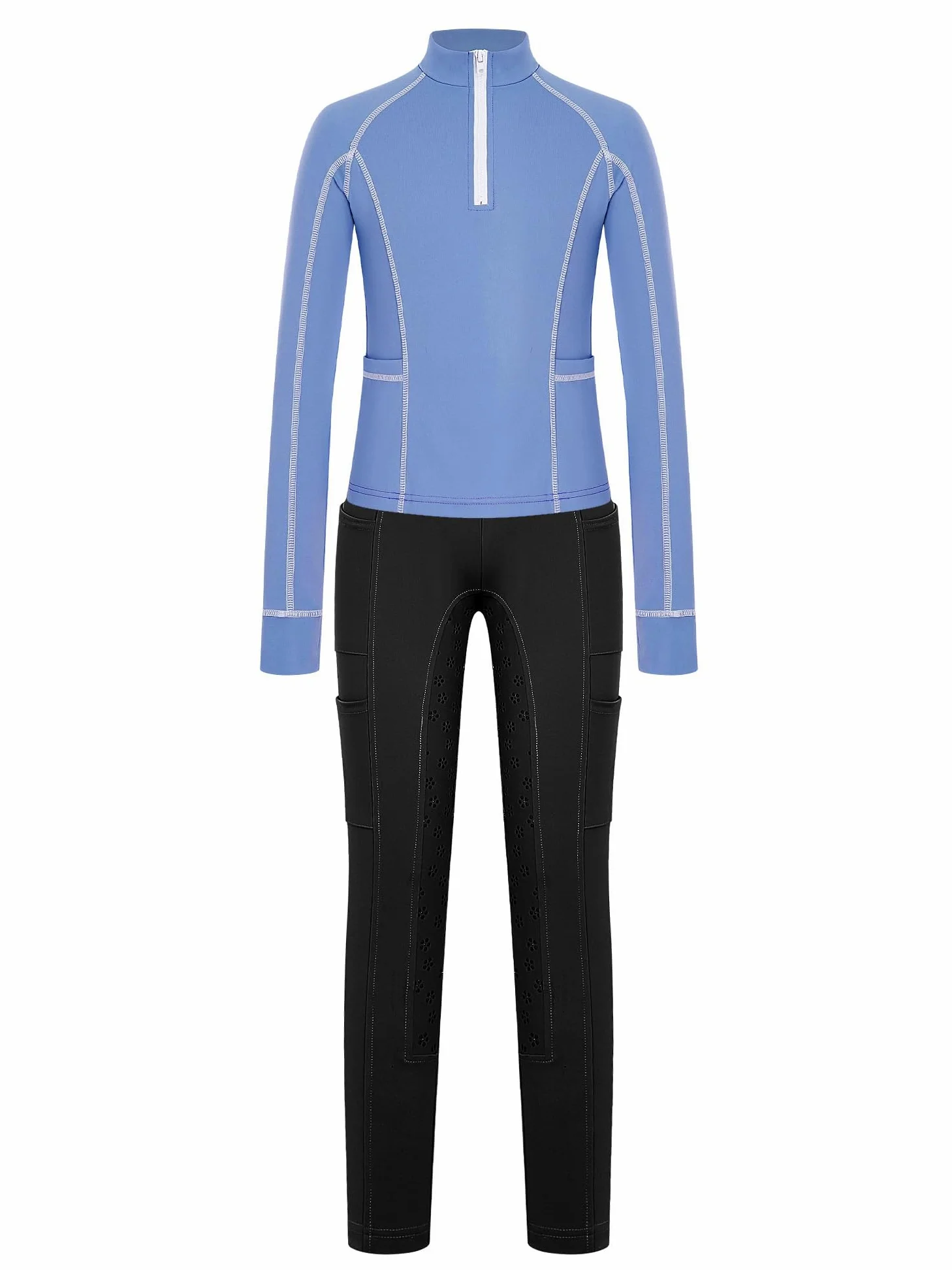 MSemis Top Y Pantalones Cortos Gimnasia Artística Niña Mallas De Entrenamiento Ecuestre Leggings Equitación