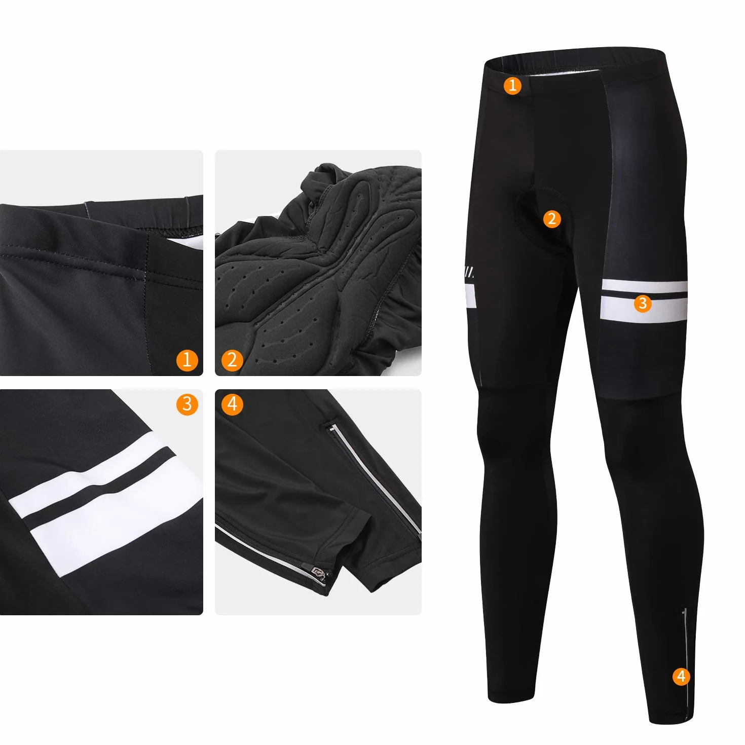 INBIKE Pantalones Largo Ciclismo Hombre 3D Gel Acolchado Bicicleta MTB Ciclista