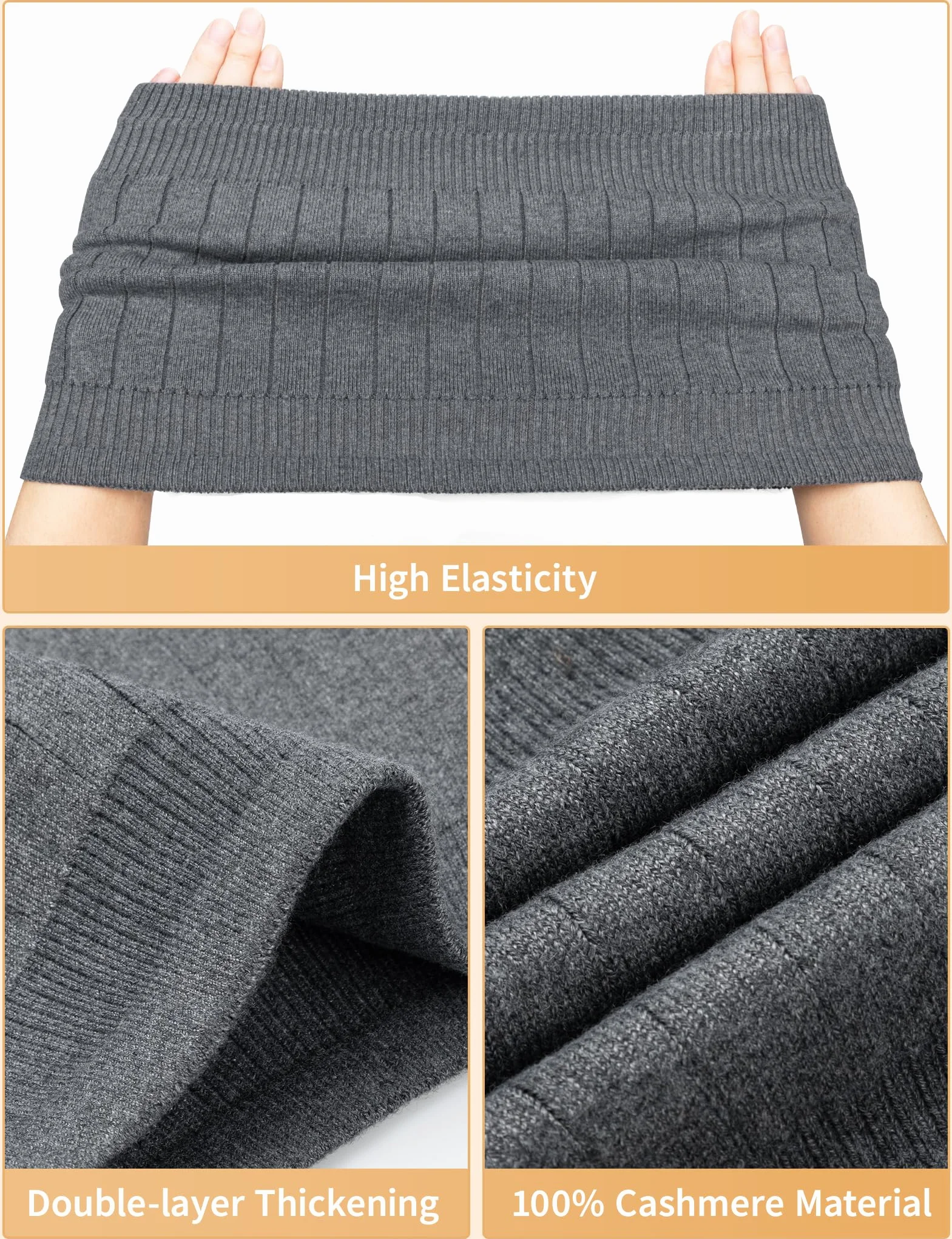 Becellen Faja Lumbar Lana, Cálido Elástico Abdomen Calentador Cachemira Faja Lumbar Mujer Dolor Espalda Anti-Frío Calentador de Riñón Invierno Cintura Soporte para Mujer Hombre