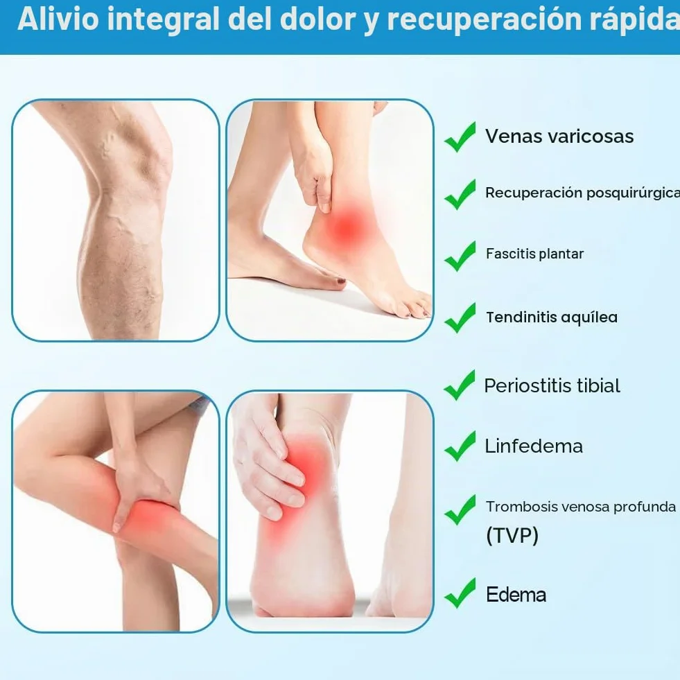 Medias de Compresión Mujer Hombre Hasta el Muslo 23-32 mmHg Soporte Graduado Punta Cerrada Varices Edemas