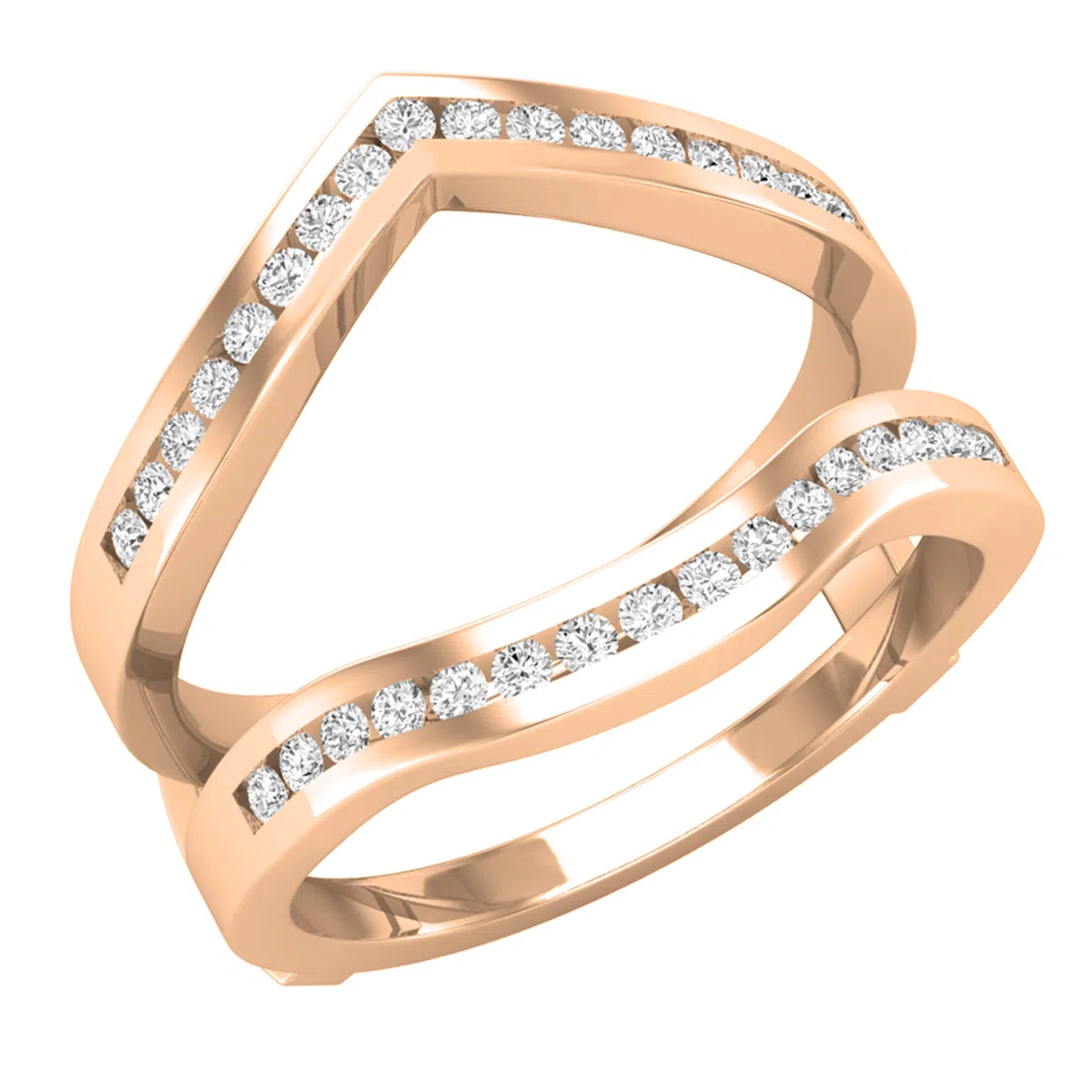 DazzlingRock Collection 14 quilates oro rosa redonda H-I Diamante cultivado en laboratorio.