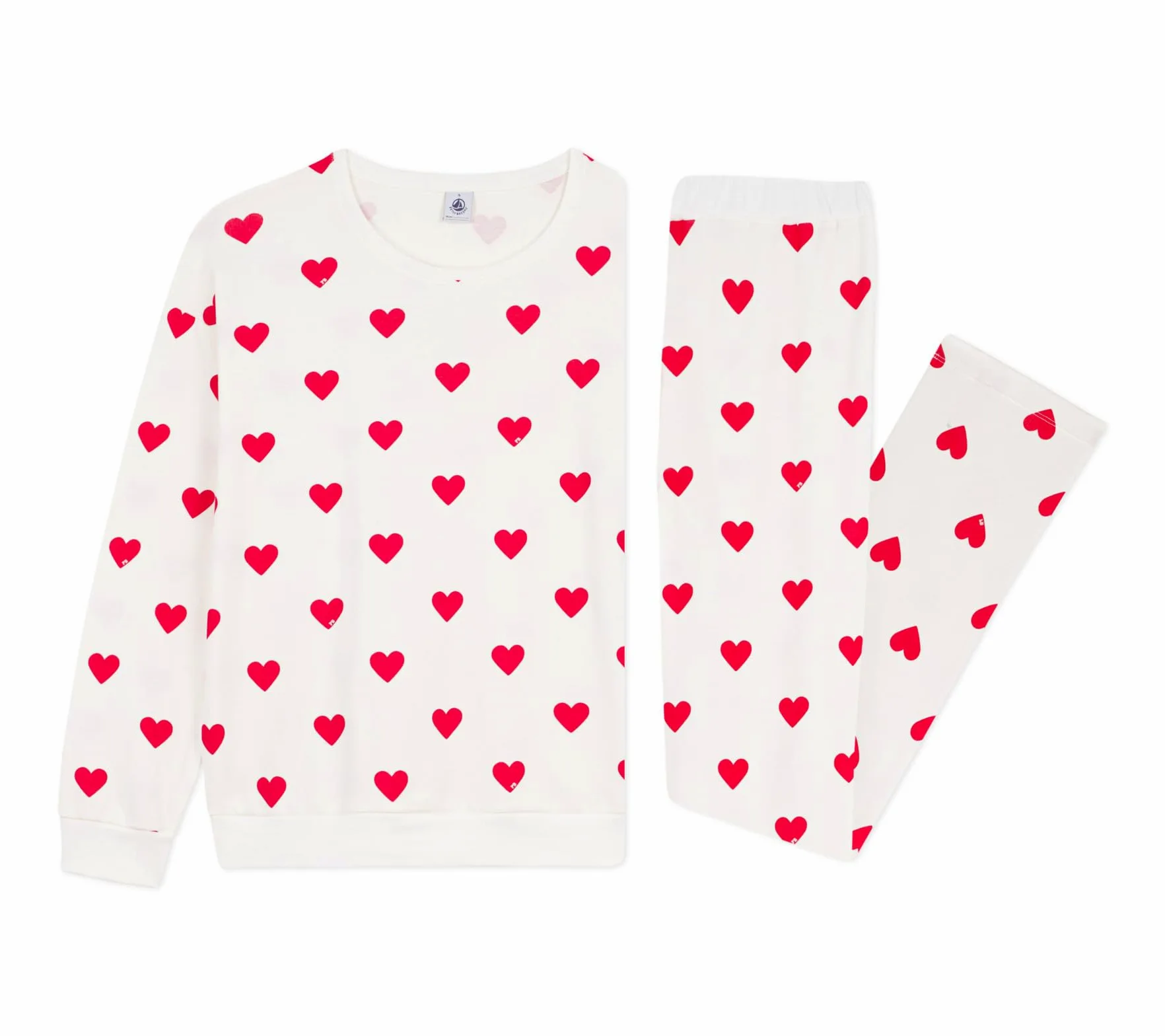 Pijama de Mujer de algodón con Estampado de Corazones