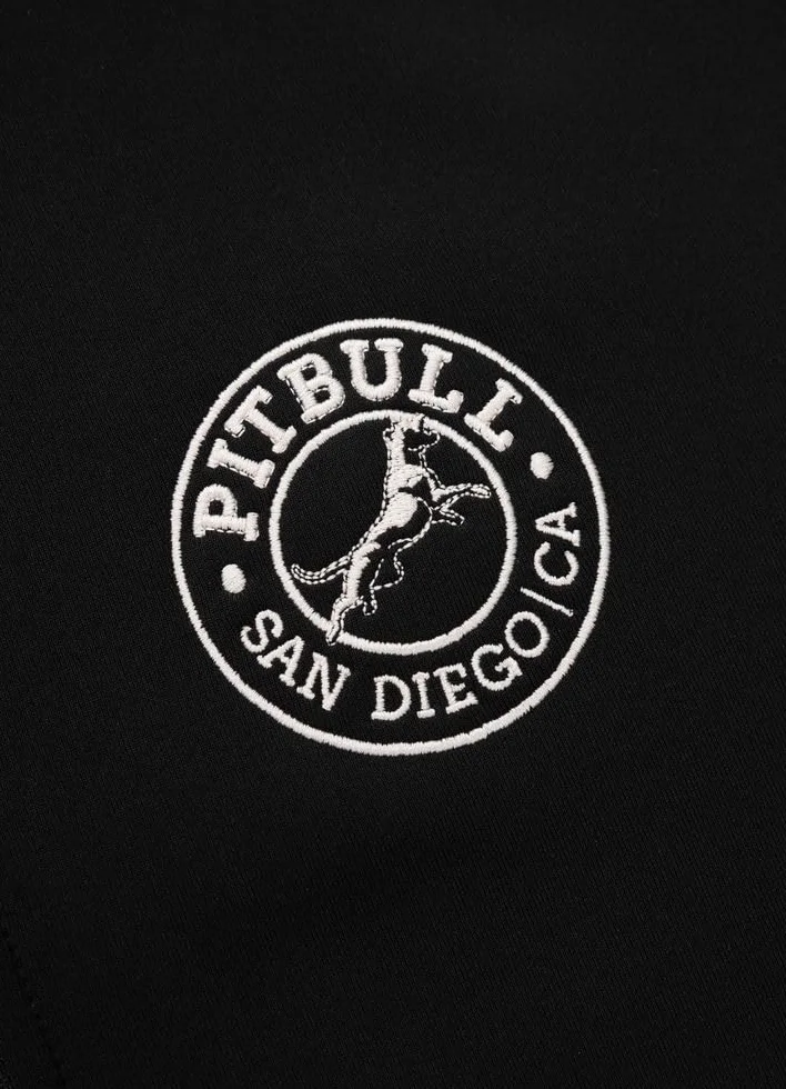 PITBULL - Sudadera Hombre con Cremallera Oldschool San Diego CA, Chaqueta Sudadera Hombre con Cuello Alto, Chaqueta con Cremallera, Sudaderas con Estampado, Sweatshirt