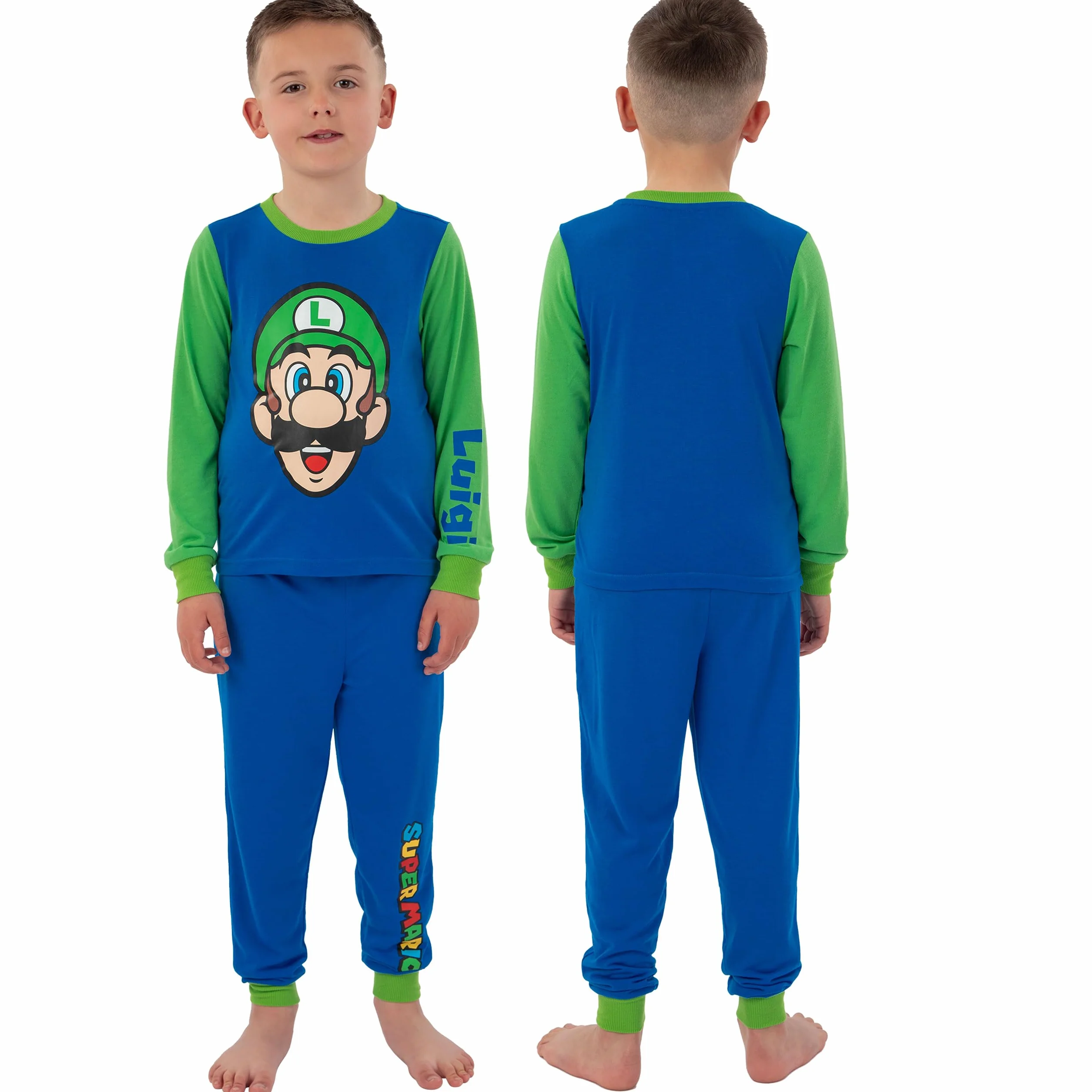 Super Mario Pijamas para Niño, Pack De 2, Pijamas Infantiles Gamers, Conjuntos Pijama De Mario para Niños