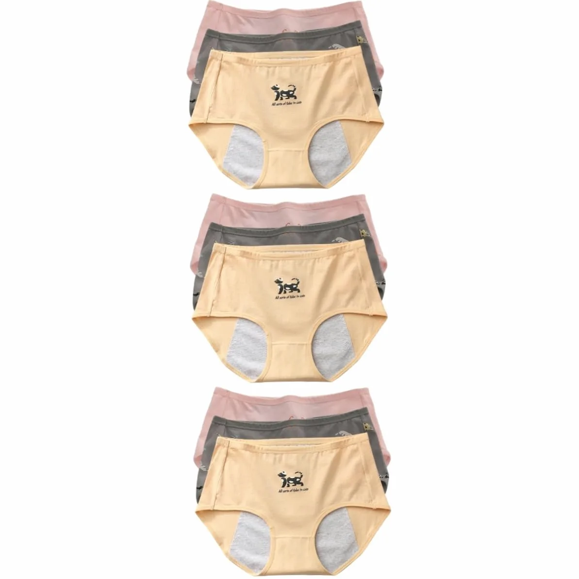 CALLARON Bragas Periodo Menstrual Pantalones para Mujer Ropa Interior De Incontinencia Resumen De Cobertura Completa Período Bragas Mujeres Bragas para Mujeres Algodón