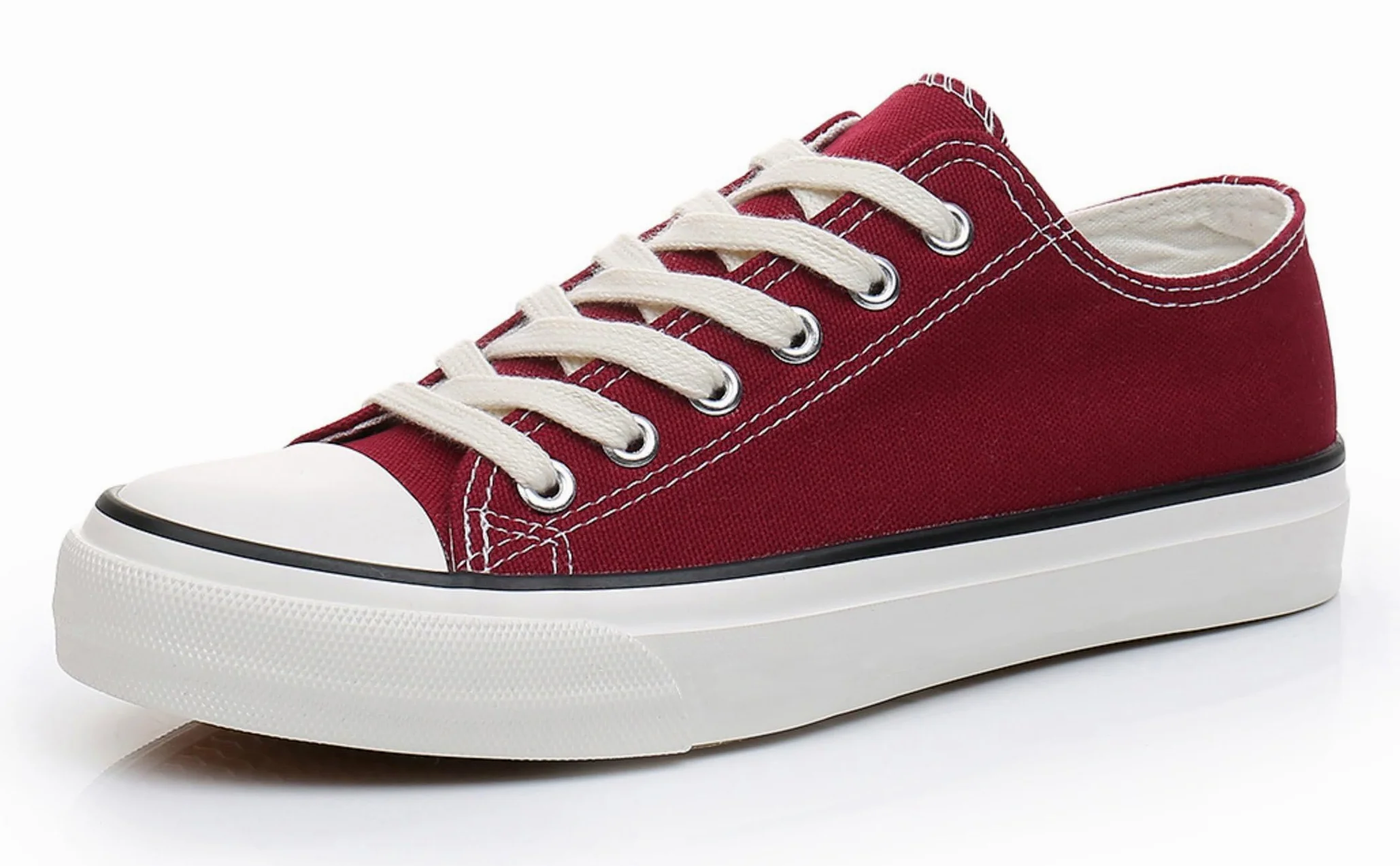 CullForYou Zapatillas deportivas coloridas para mujer, rojo (borgoña/blanco), 38.5 EU