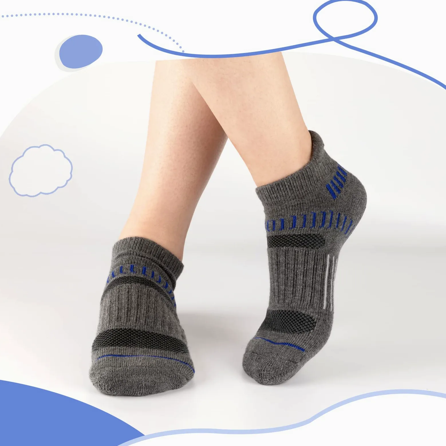 Comfoex 10 pares de calcetines deportivos para niños de 4 a 6, 8 a 10, 6 a 8 años, calcetines cortos de algodón con suela acolchada