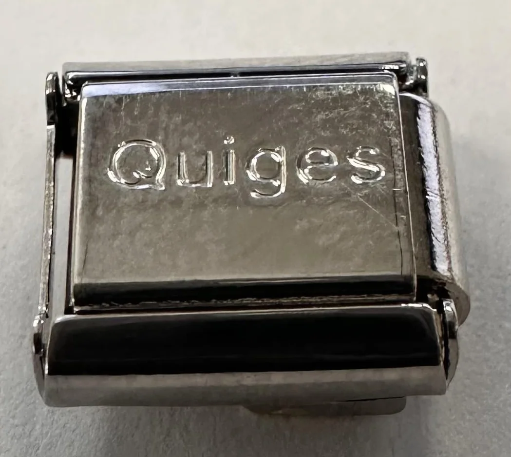 Quiges Dije Acero Inoxidable Link 9mm compatible con pulseras del estilo de Nomination #489