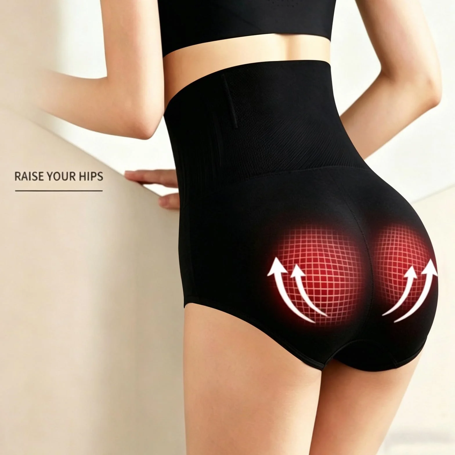 Pantalones Cortos Termogénicos Reductores 4 en 1 de Micropartículas Pauraju Moldeadores de Cuerpo con Control de Barriga de Cintura Alta