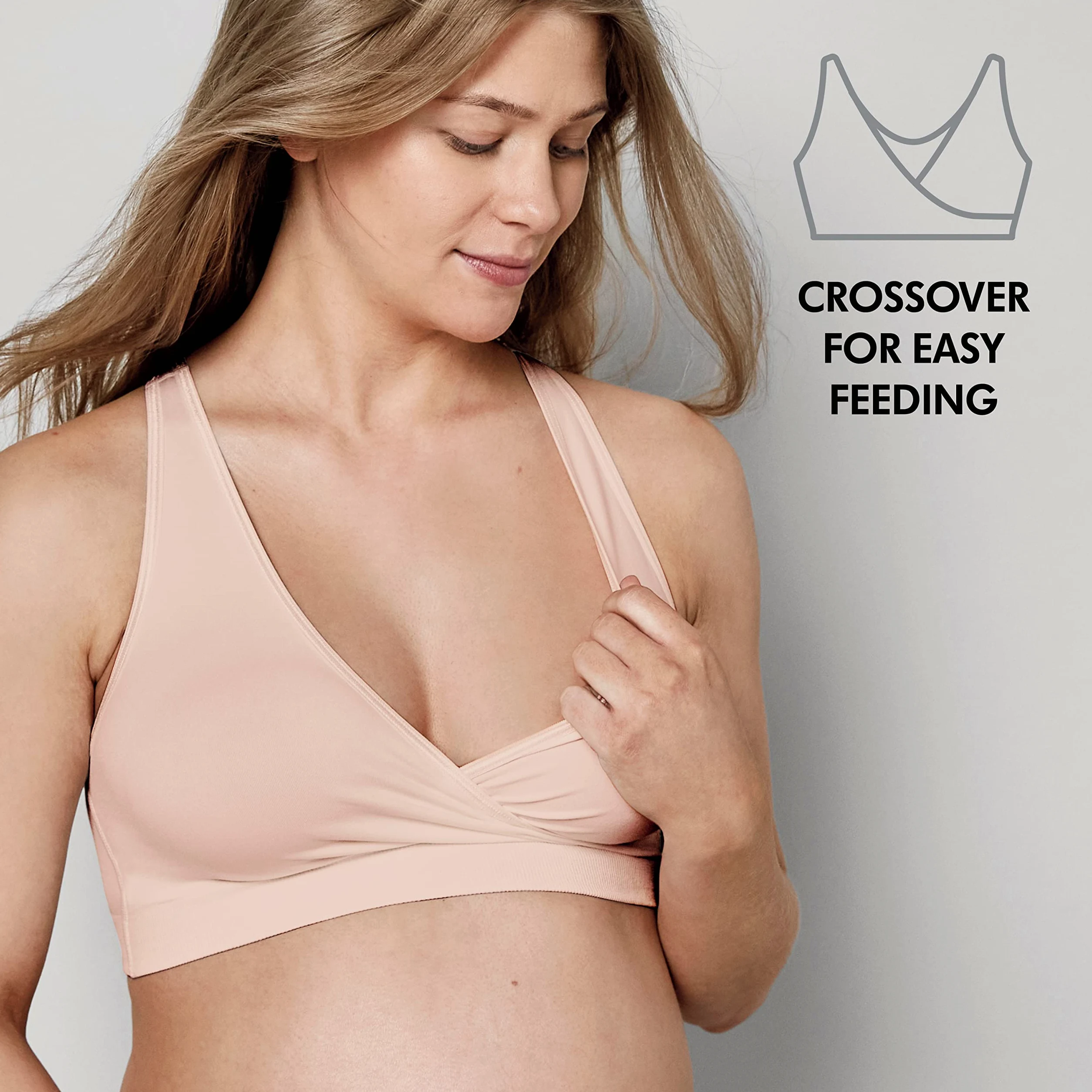 Medela Brasier Keep Cool Sleep | Brasier de maternidad y lactancia sin costuras con zona de respiración completa y tela suave al tacto