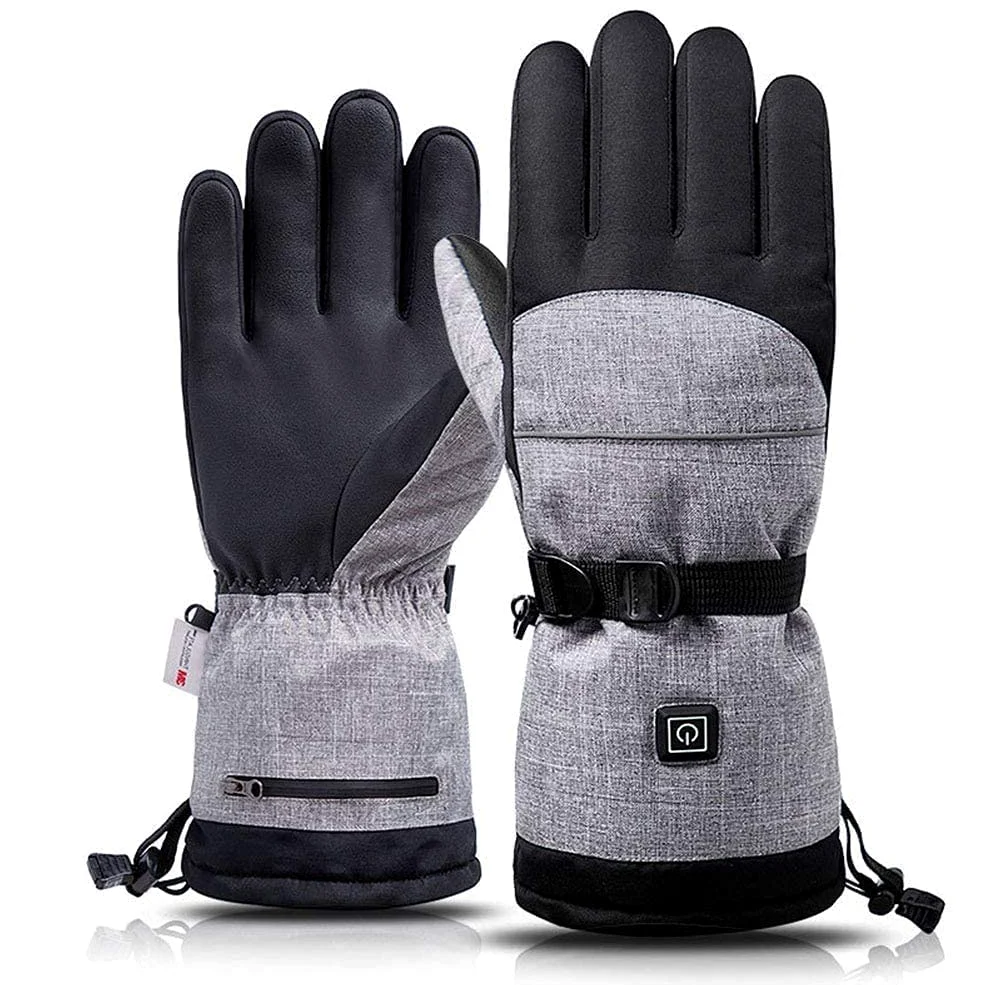 Guantes térmicos Guantes térmicos de Invierno Guantes a Prueba de Viento para Hombres y Mujeres Ciclismo al Aire Libre Motocicleta Camping, 3 Niveles de Control de Temperatura