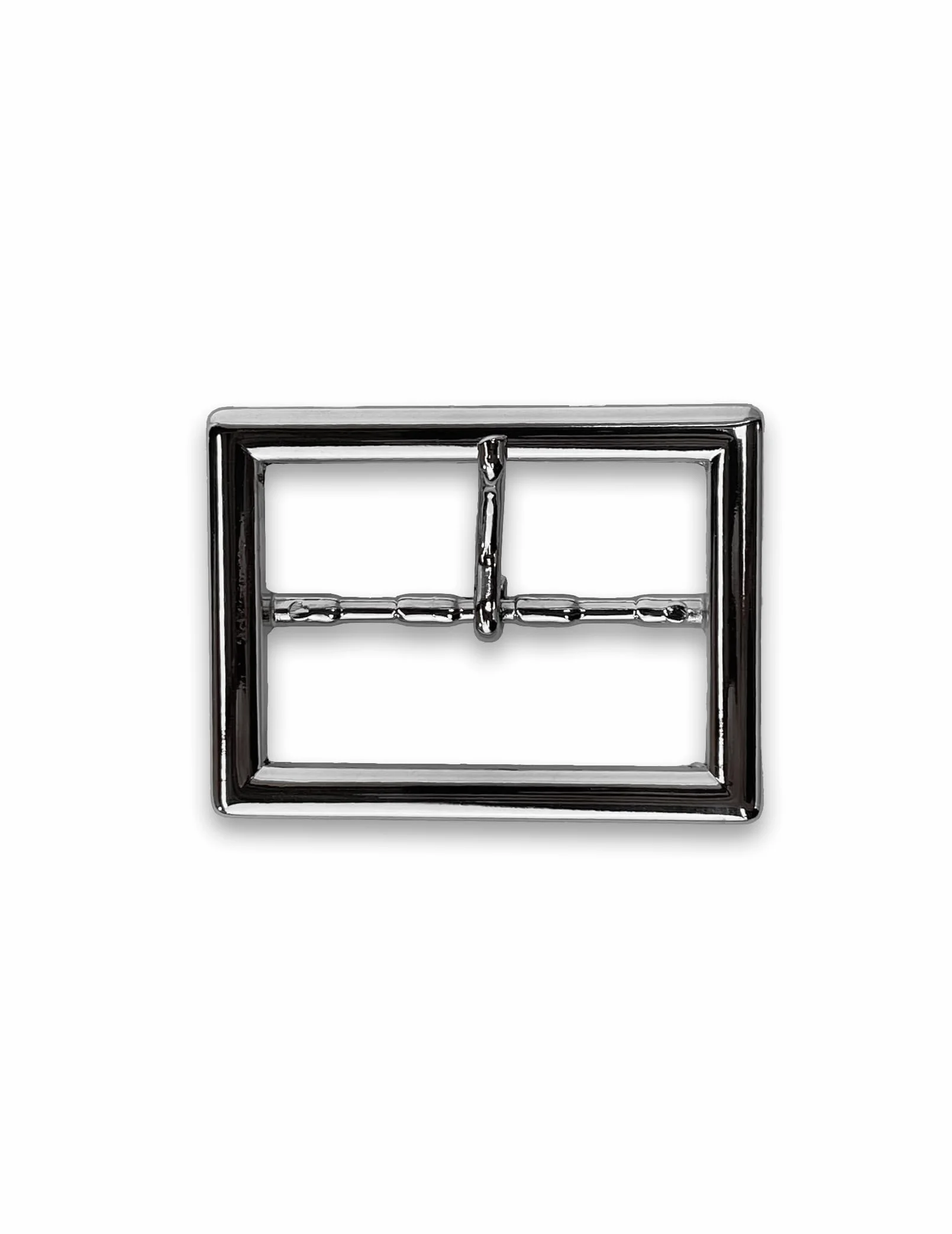almela - Hebilla cinturón doble con acabado en plata brillo de 50mm de ancho - 5cm | Buckle belt