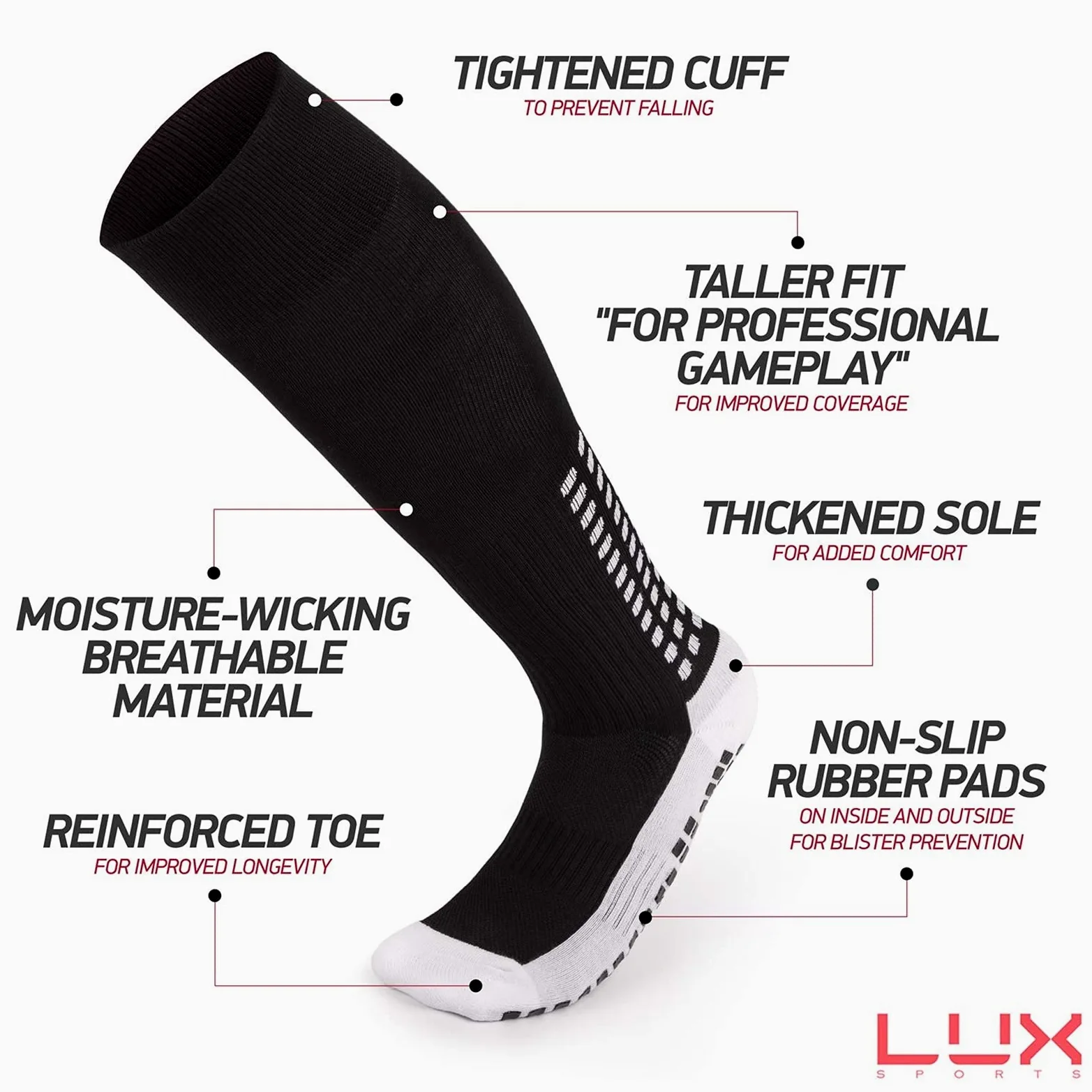 Calcetines Antideslizantes de la Rodilla de fútbol, ​​fútbol Antideslizante/Baloncesto/de Hockey Deportes de Deportes Calcetines de Grano Espesado Toalla Inferior cortando Calcetines de Correr