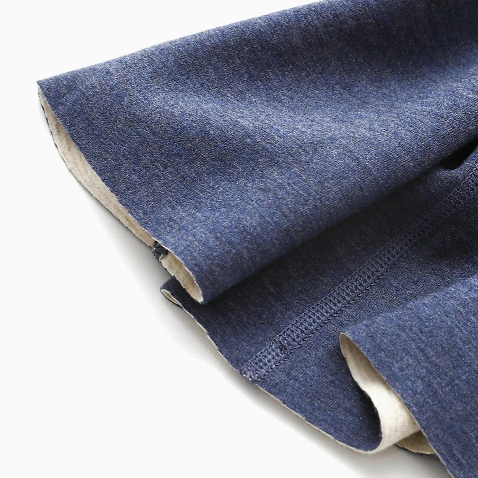 Aeici Ropa interior térmica Hombre Fibra Acrílico Cuello Redondo Top Manga Larga Hombre Azul Marino