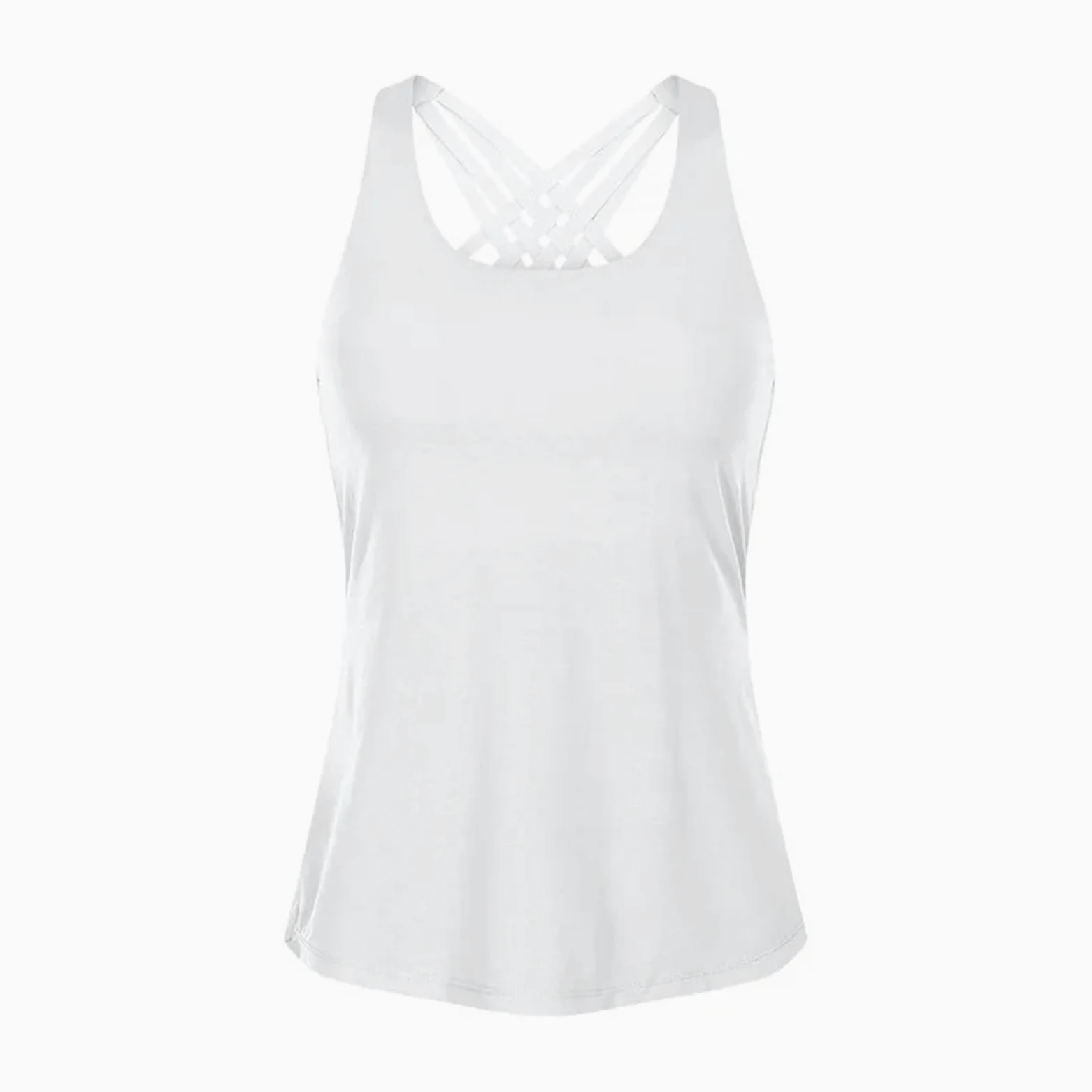 Camiseta Deportiva Mujer Suelta Chaleco deportivo de Yoga for mujer, camisa elástica de malla, Top Sexy con espalda cruzada, sujetador de Fitness for mujer, ropa de gimnasio sin mangas, ropa de entren