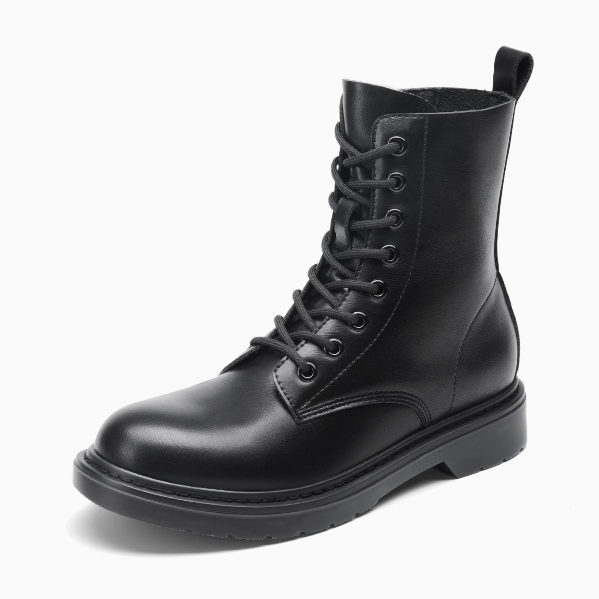 DREAM PAIRS Botas Vaqueras para Mujer Botas Cortas de Tobillo Bordadas y Cosidas, con Punta Cuadrada y Tacón Grueso, Estilo de Moda con Cremallera