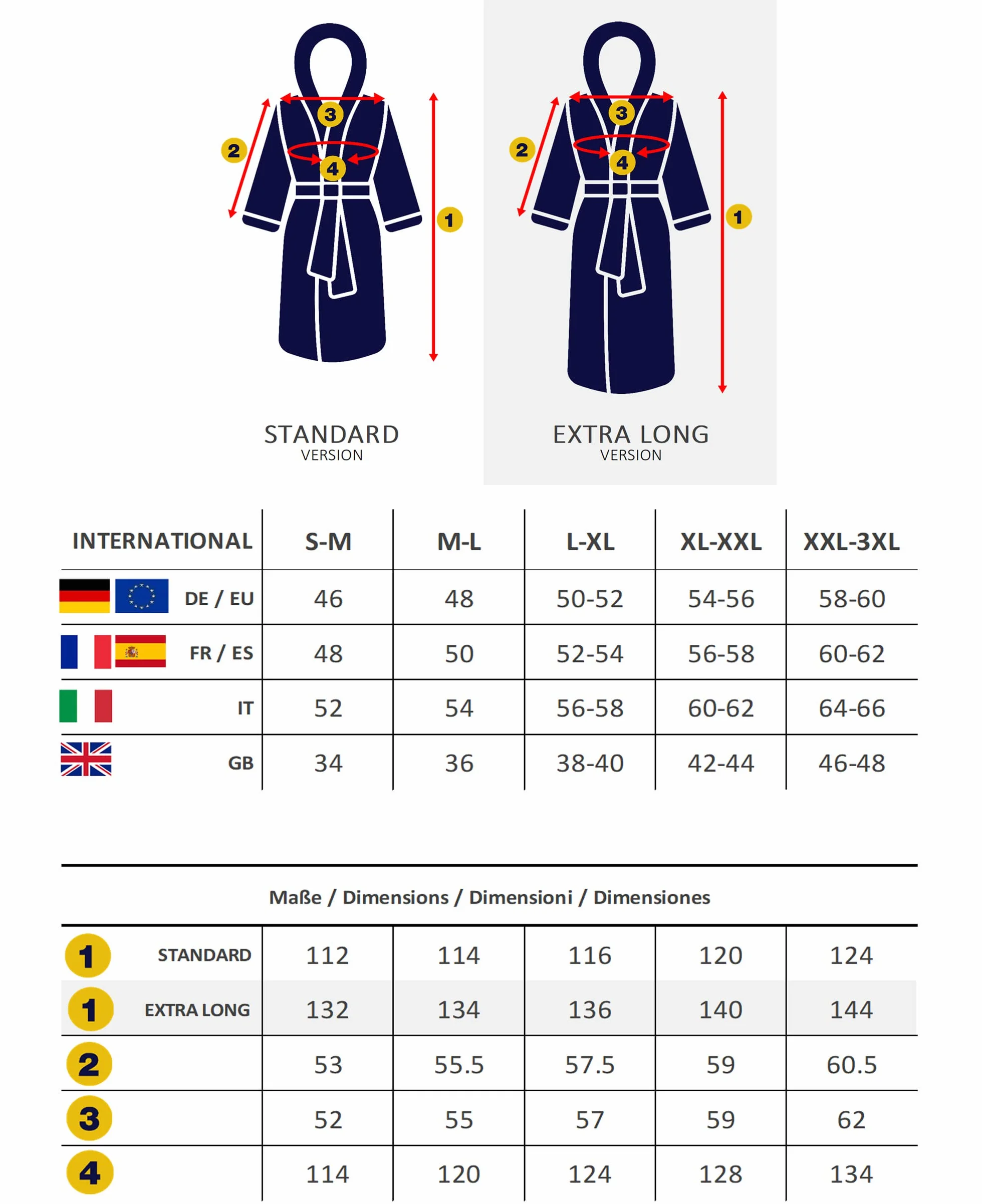 Albornoz con capucha para hombre, longitud normal, 100% tela de rizo de algodón, Azul Real, XXL-3XL
